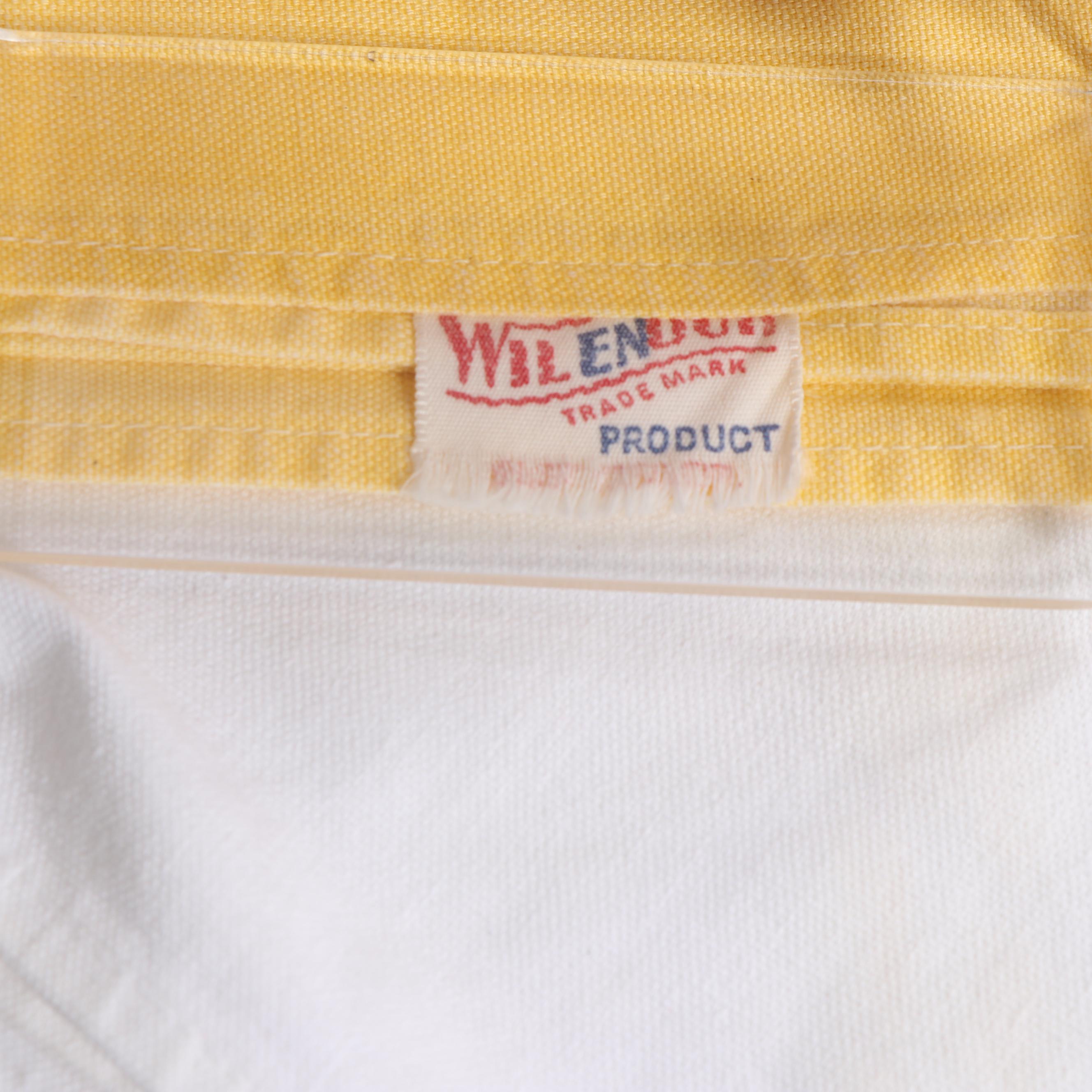 Printed and Embroidered Floral Table Linens, Mid-20th Century