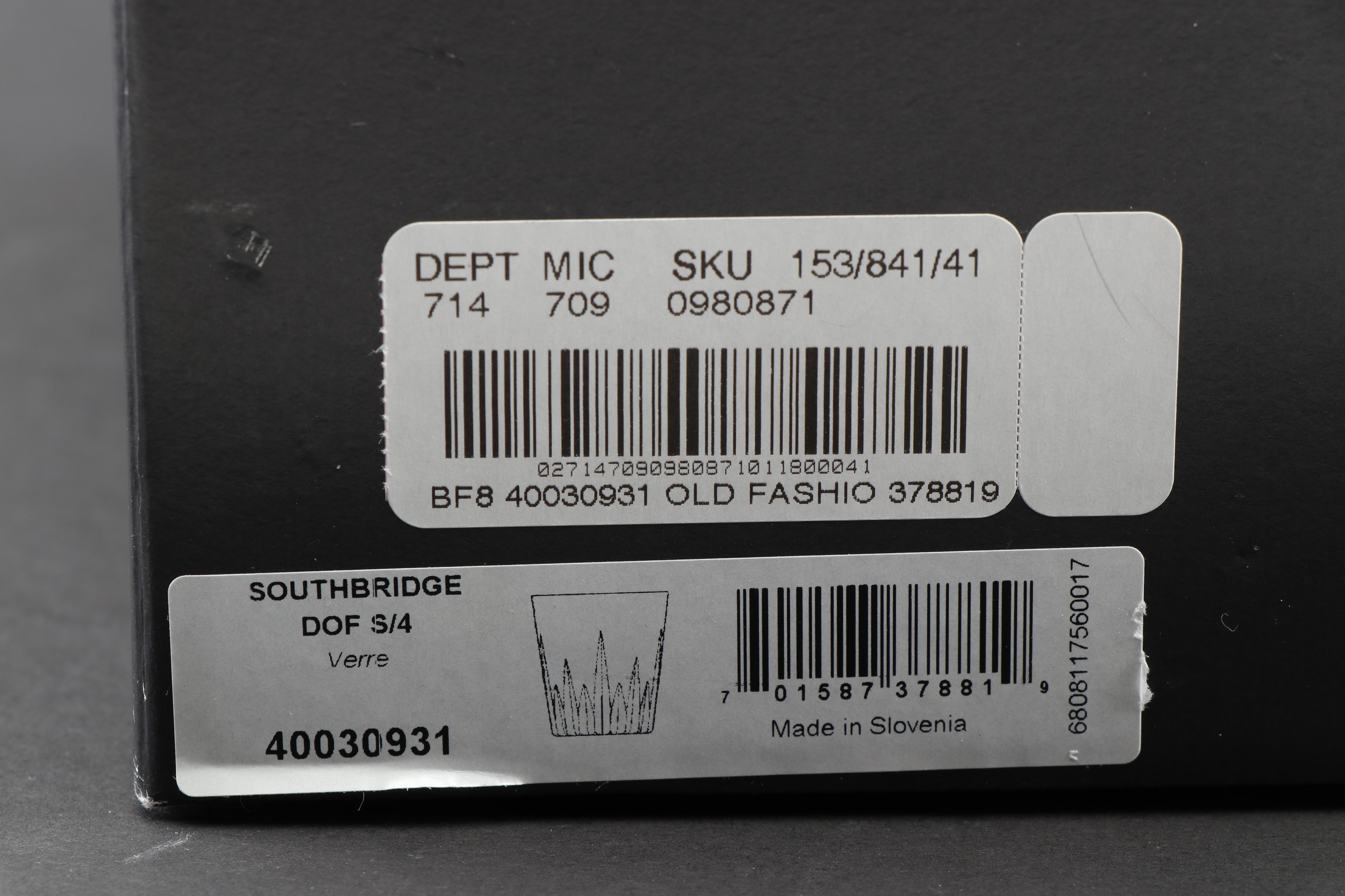 Waterford Crystal "Southbridge" Double Old Fashioned Glasses