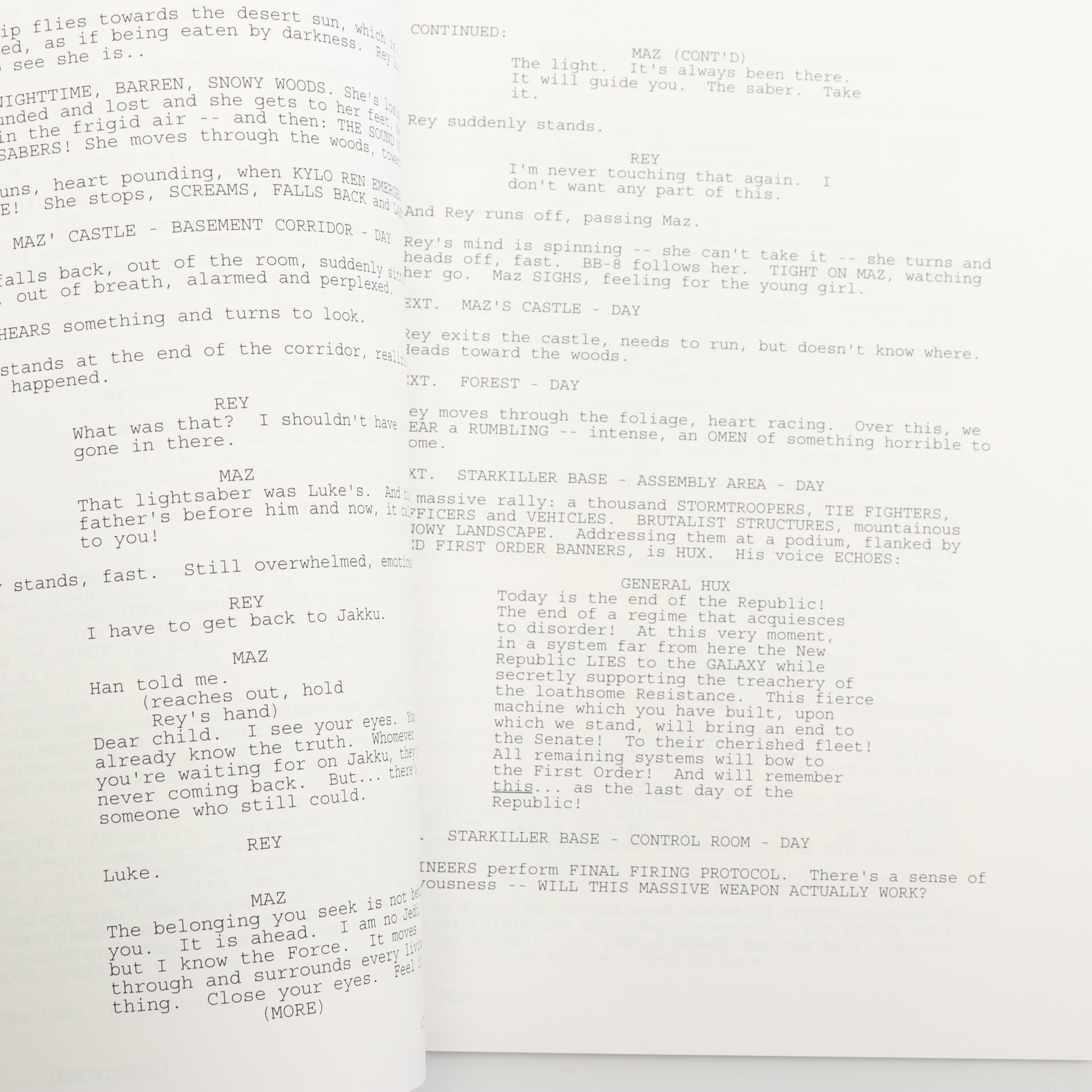 J.J. Abrams Autographed "Star Wars: The Force Awakens" Script - Beckett COA