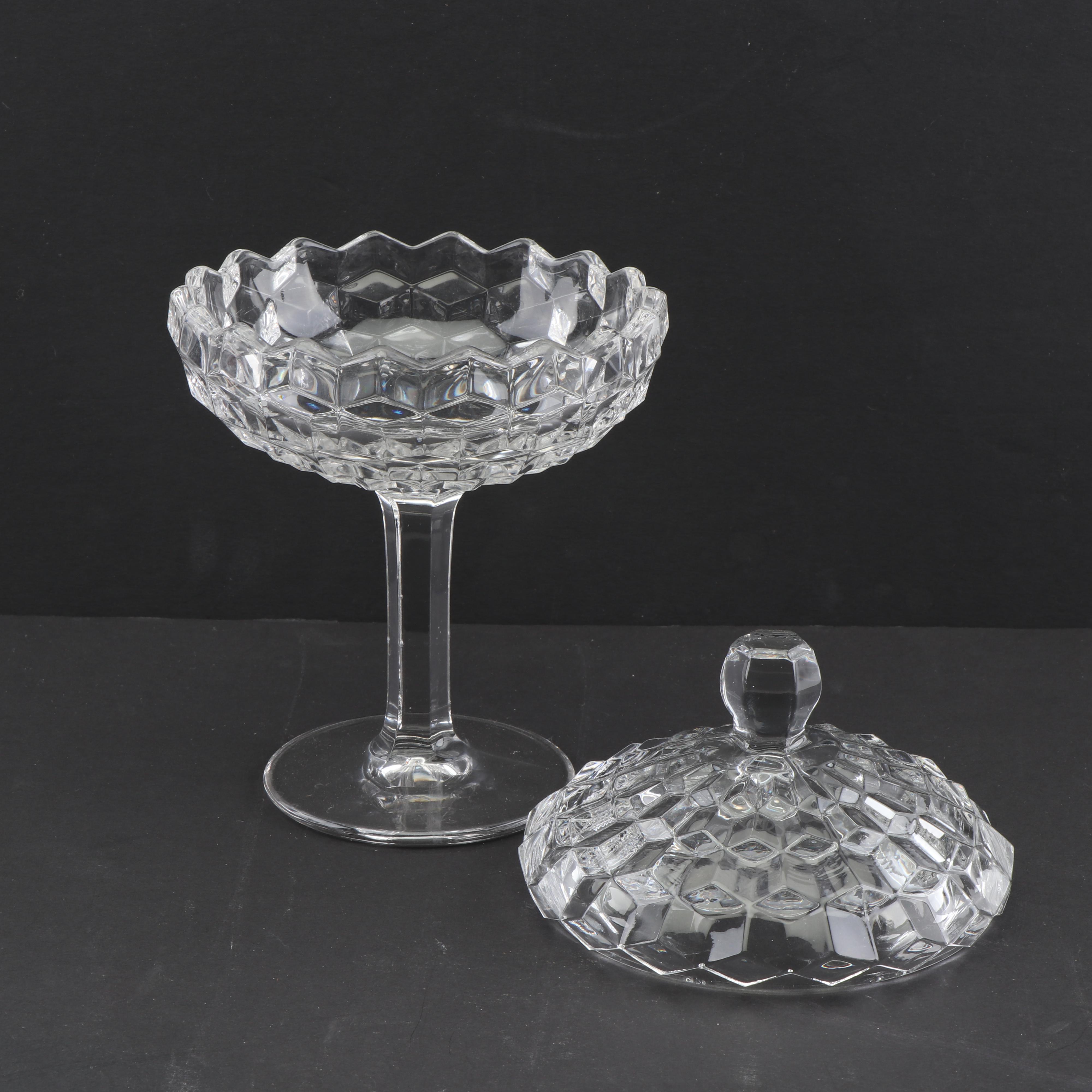 Fostoria "American Clear" Glass Serveware and Candlestick