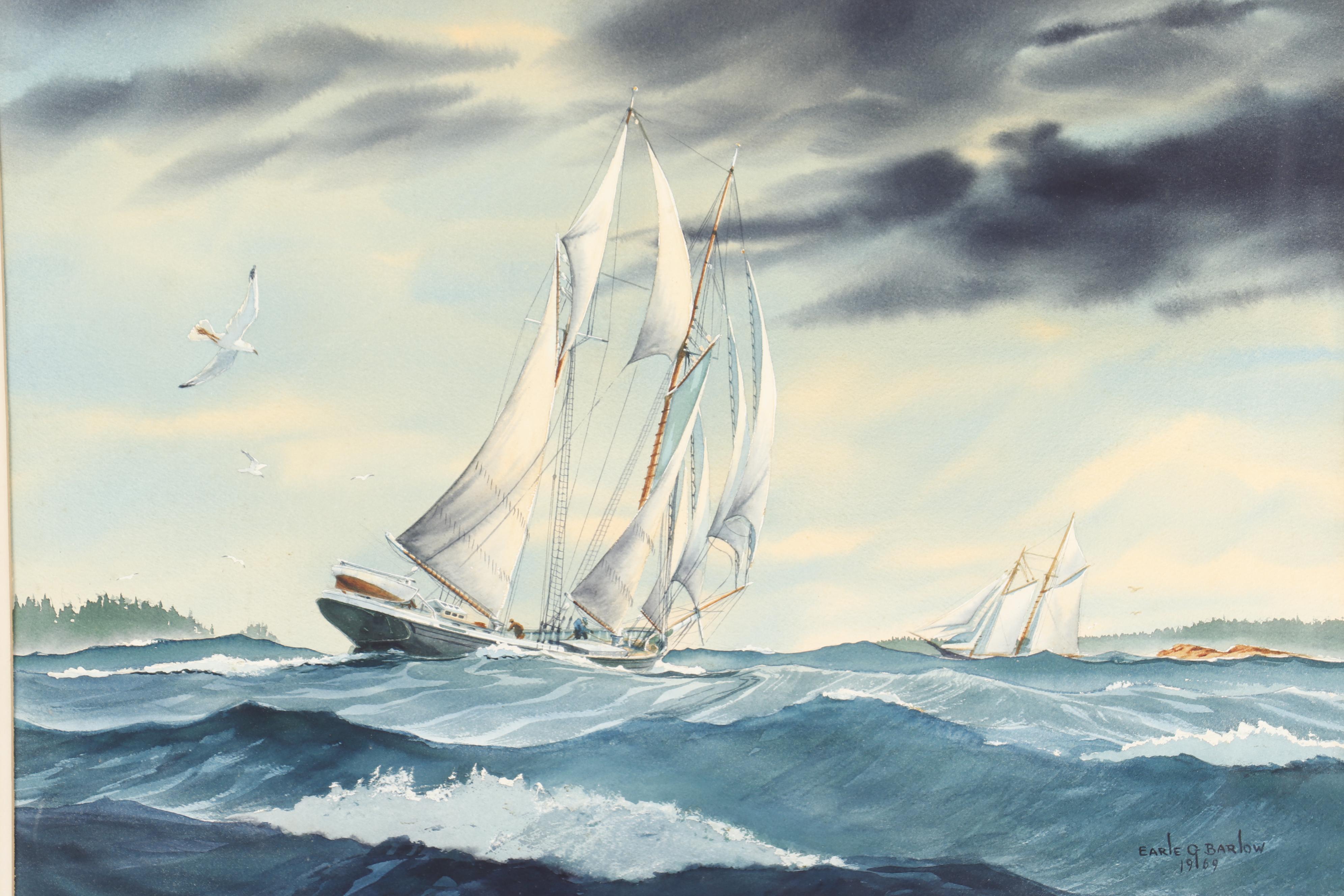 Earle G. Barlow Watercolor Painting