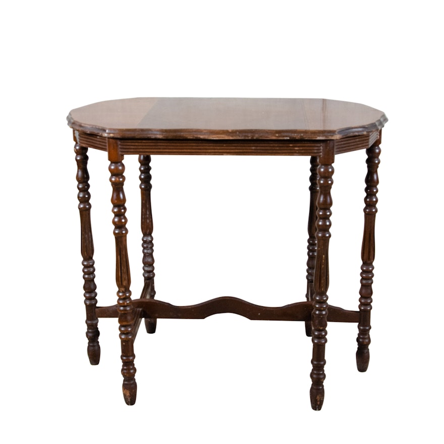 Accent Table with Wood Marquetry Surface