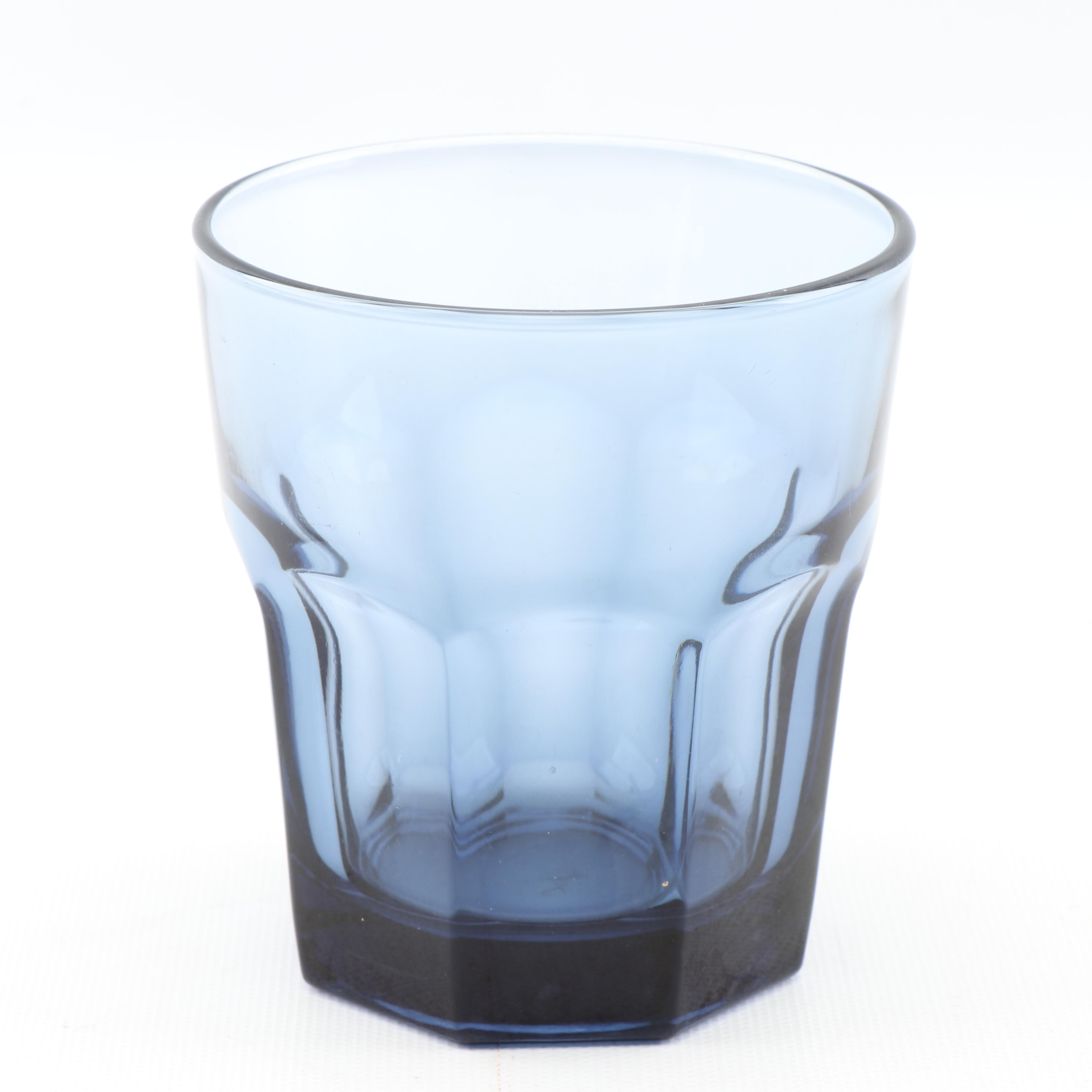 Libbey "Gibraltar Dusky Blue" Iced Tea and Rock Glasses