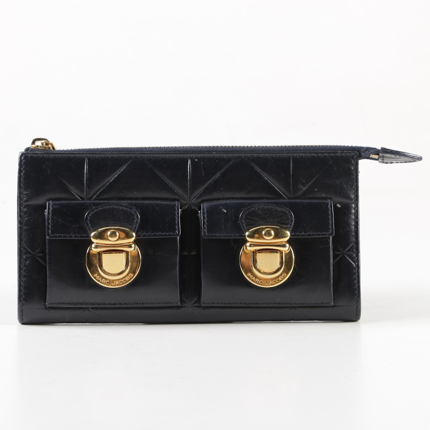 Marc Jacobs Quilted Black Leather Wallet