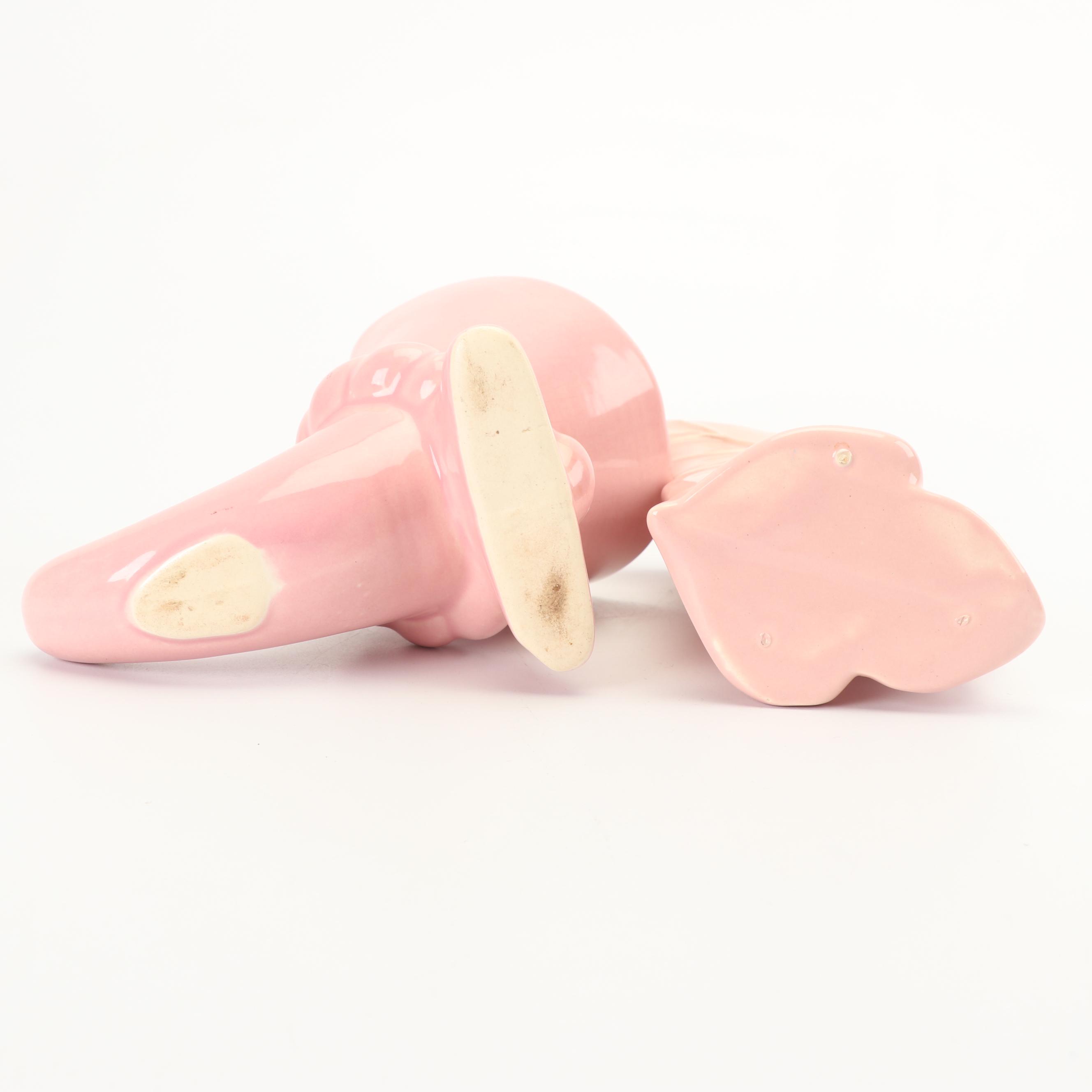 Seashell and Other Art Pottery Vases, Mid Century