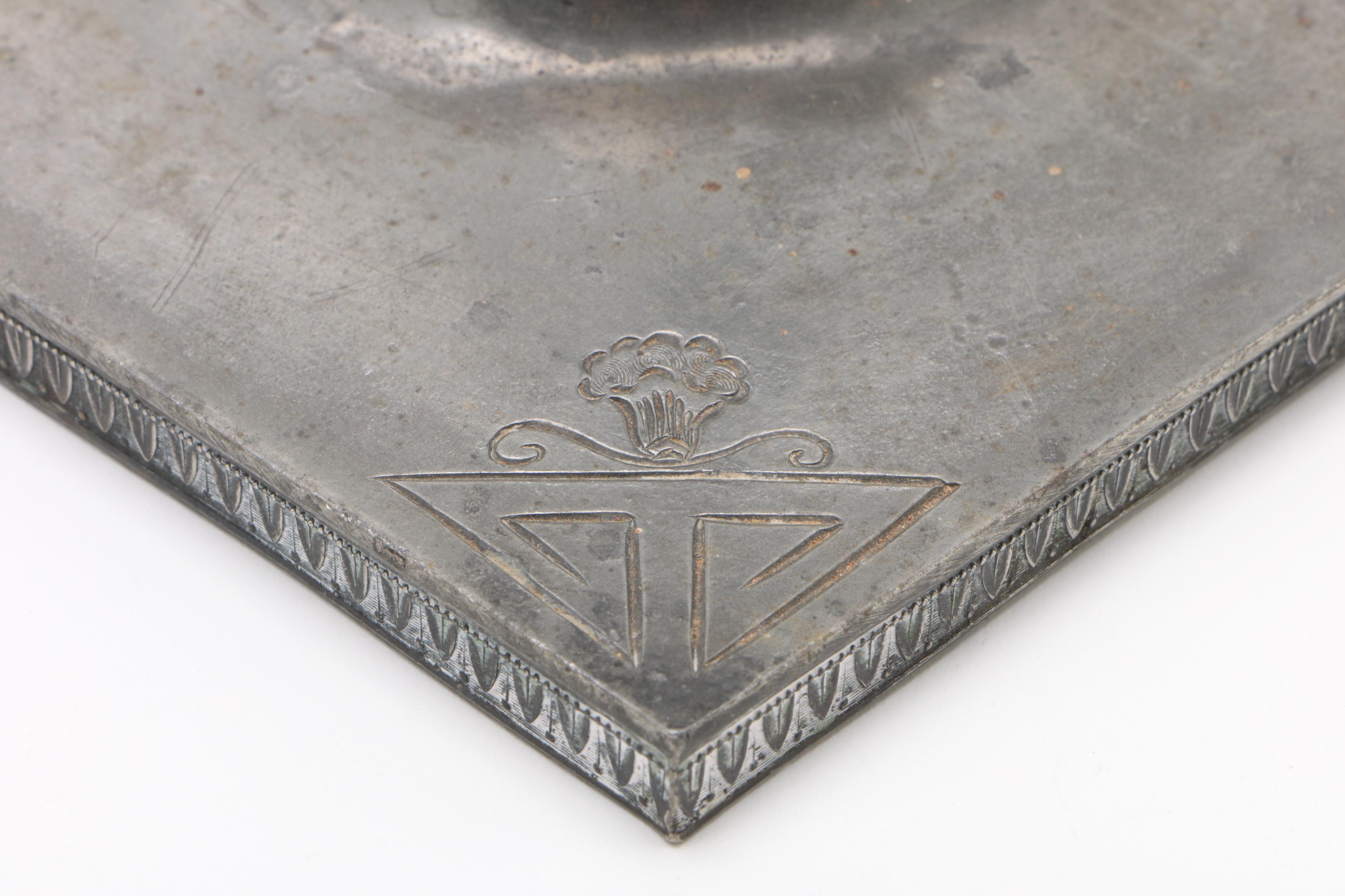 Egyptian Revival Benedict Karnak Brass Candle Holder