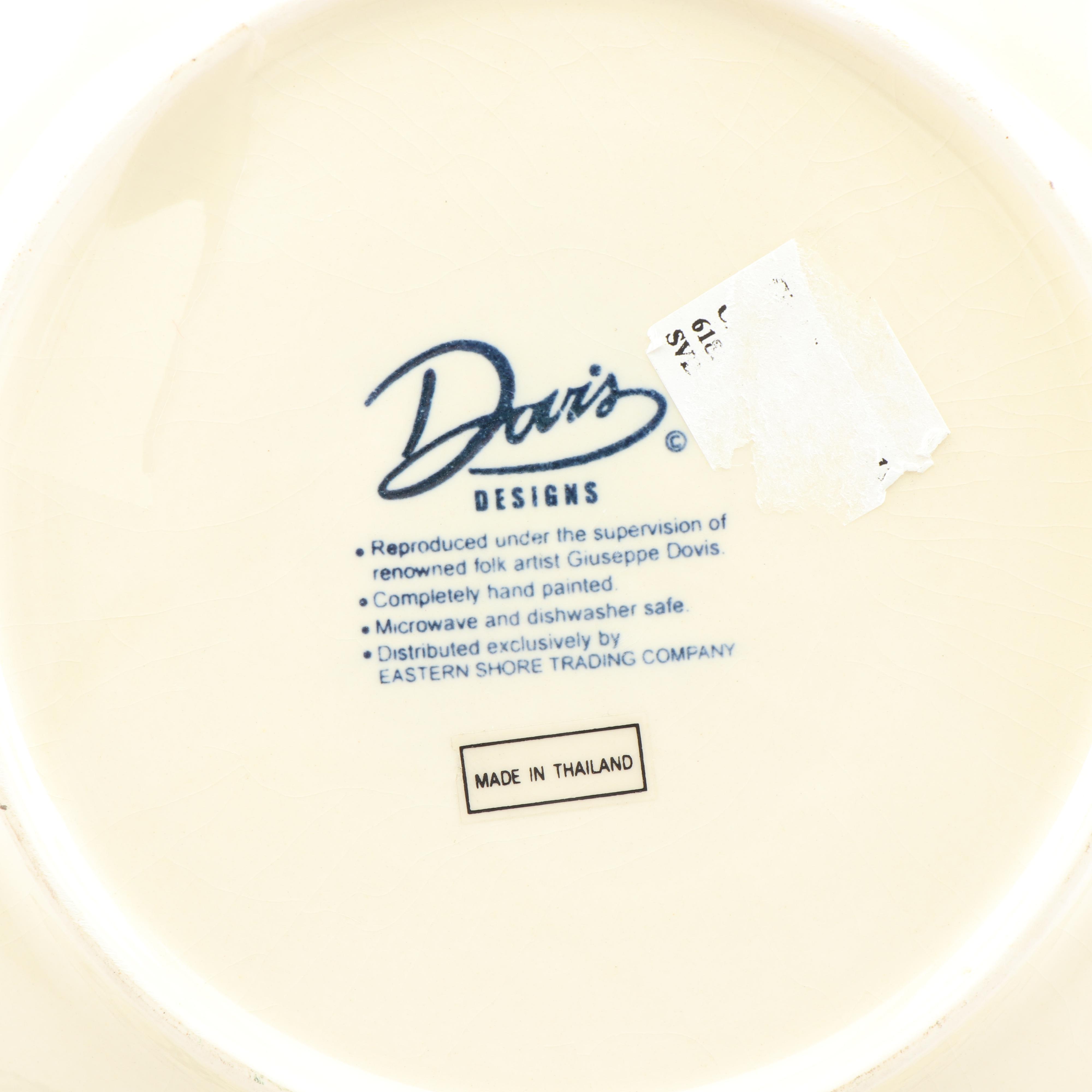 Dovis Designs "Cat" and "Pig" Plates with Iron Finials