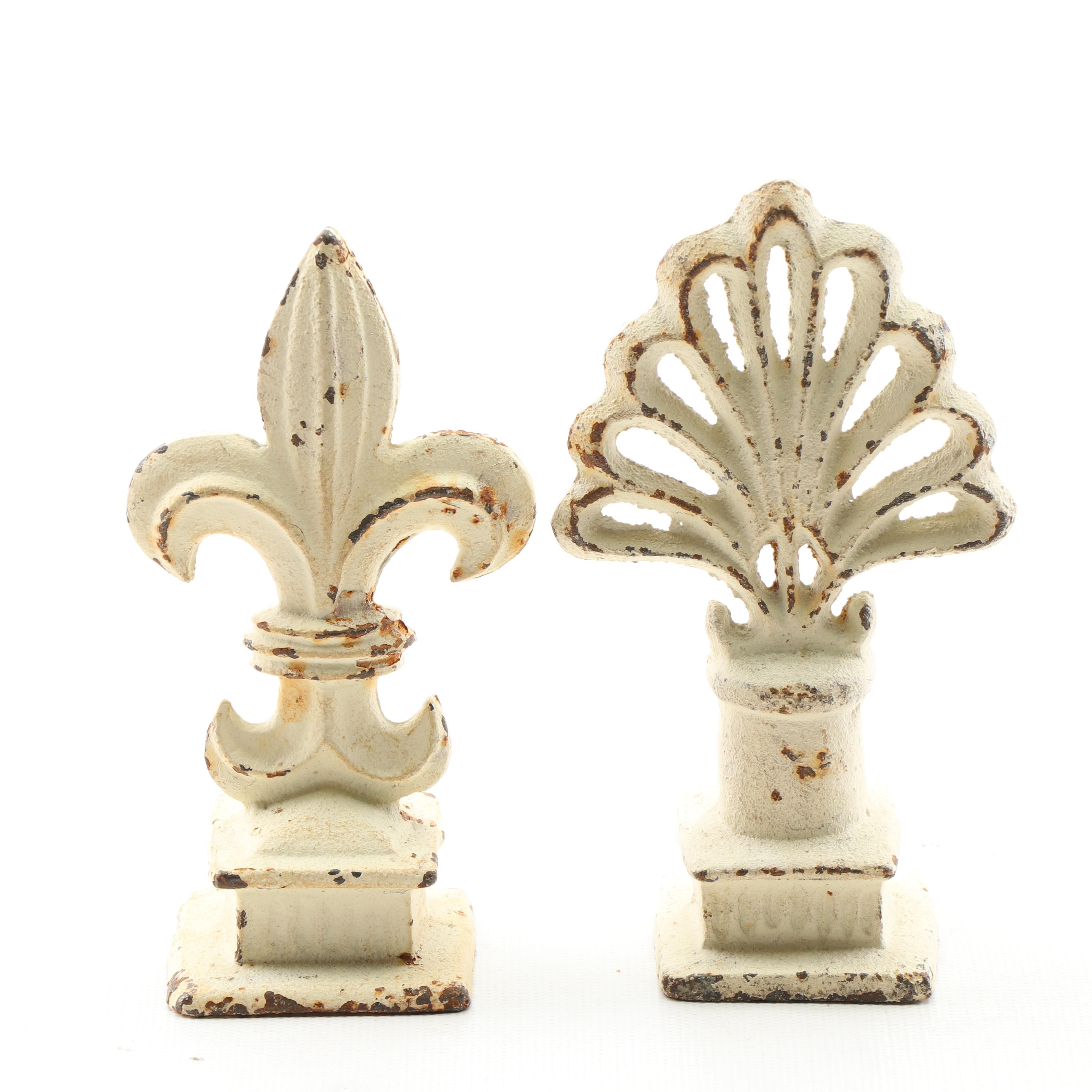 Dovis Designs "Cat" and "Pig" Plates with Iron Finials