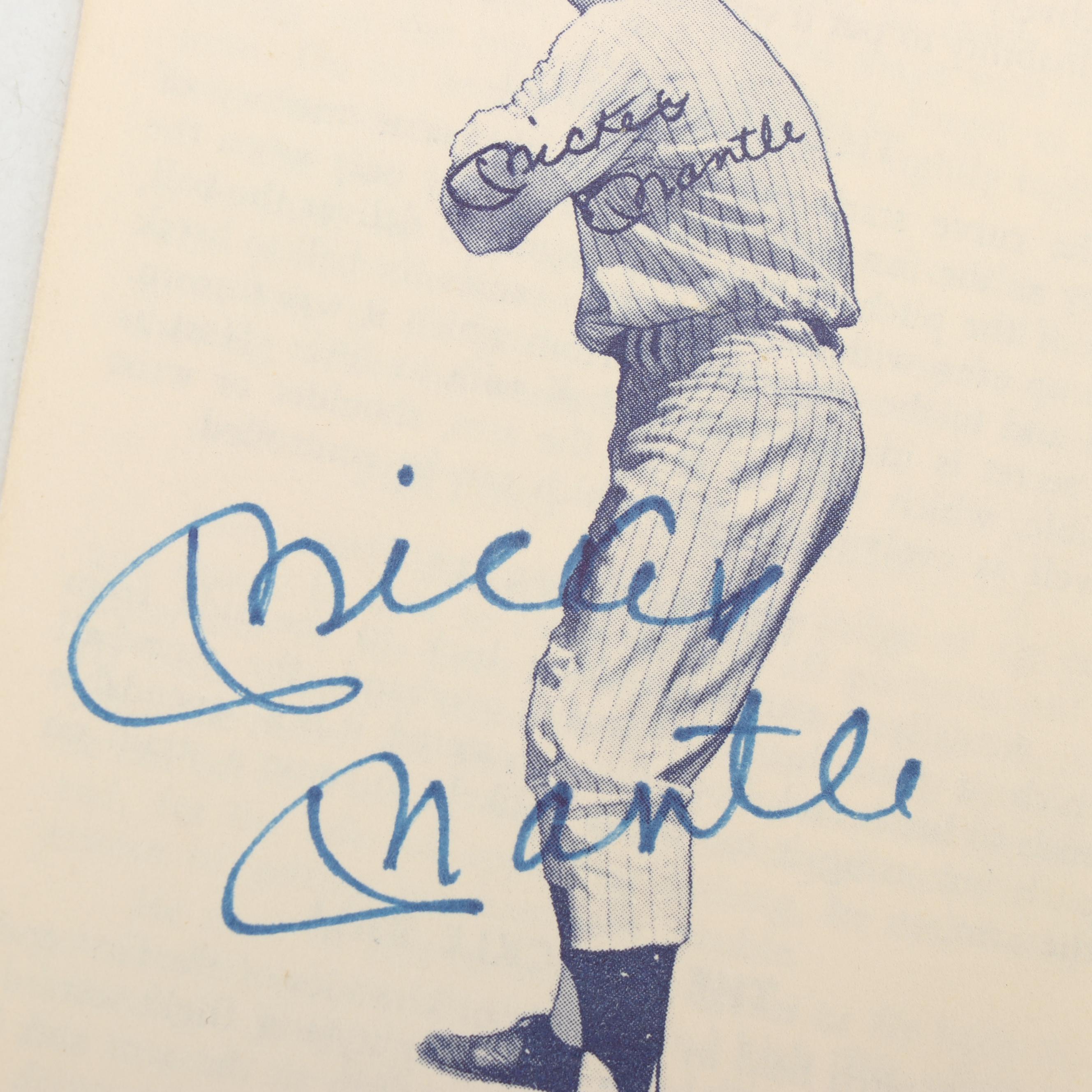 Mickey Mantle Autographed Batting Tips Pamphlet, 1962
