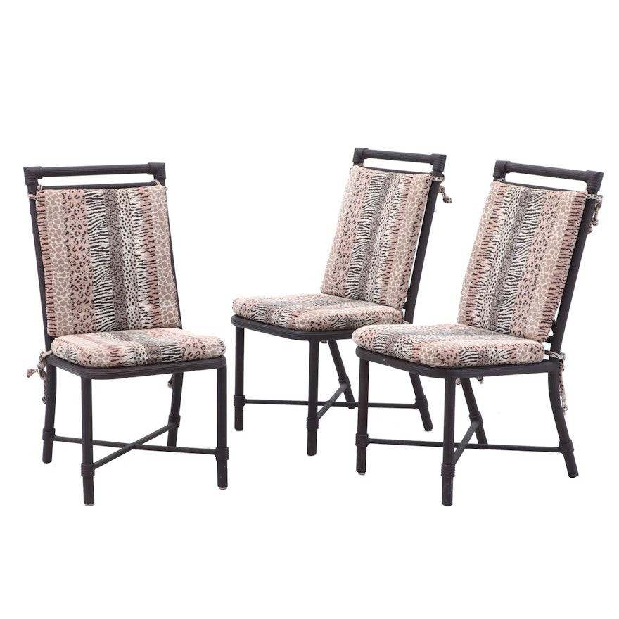 Three Metal Side Chairs with Cushions by Pompeii Furniture