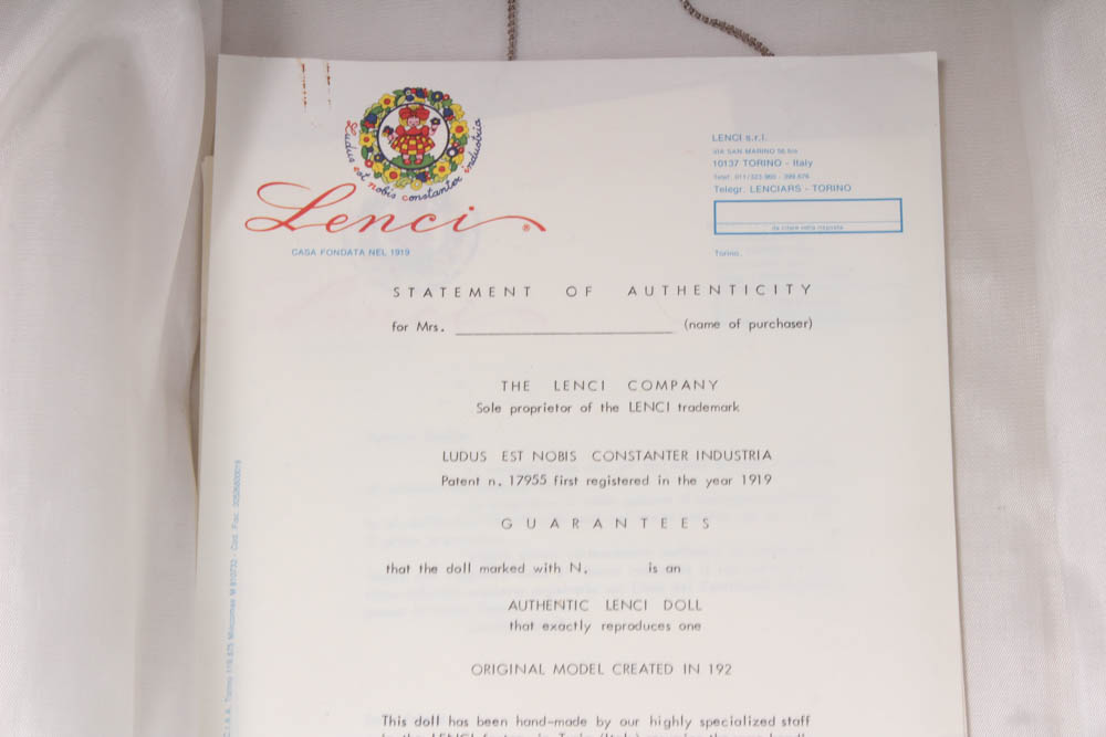 Limited Edition 1979 "Samantha" Lenci Doll With Case