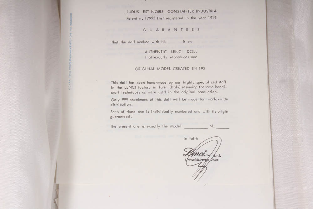 Limited Edition 1979 "Samantha" Lenci Doll With Case