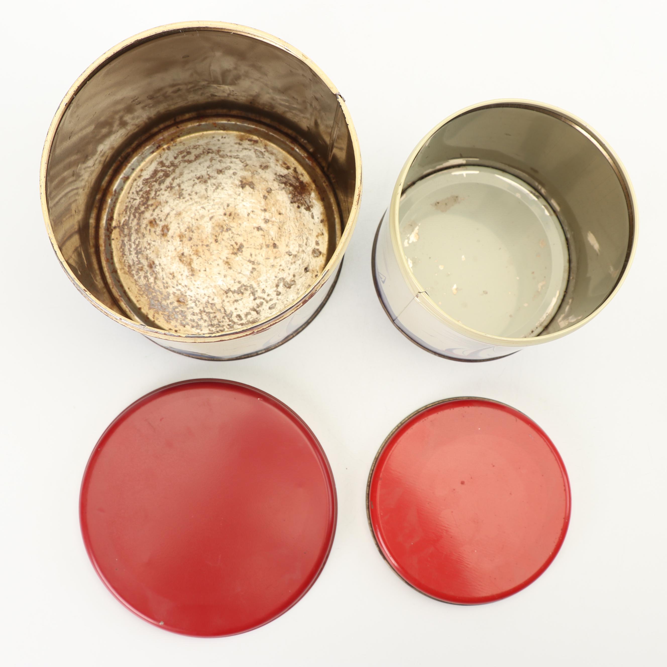 Metal Canisters with Sailboat Design