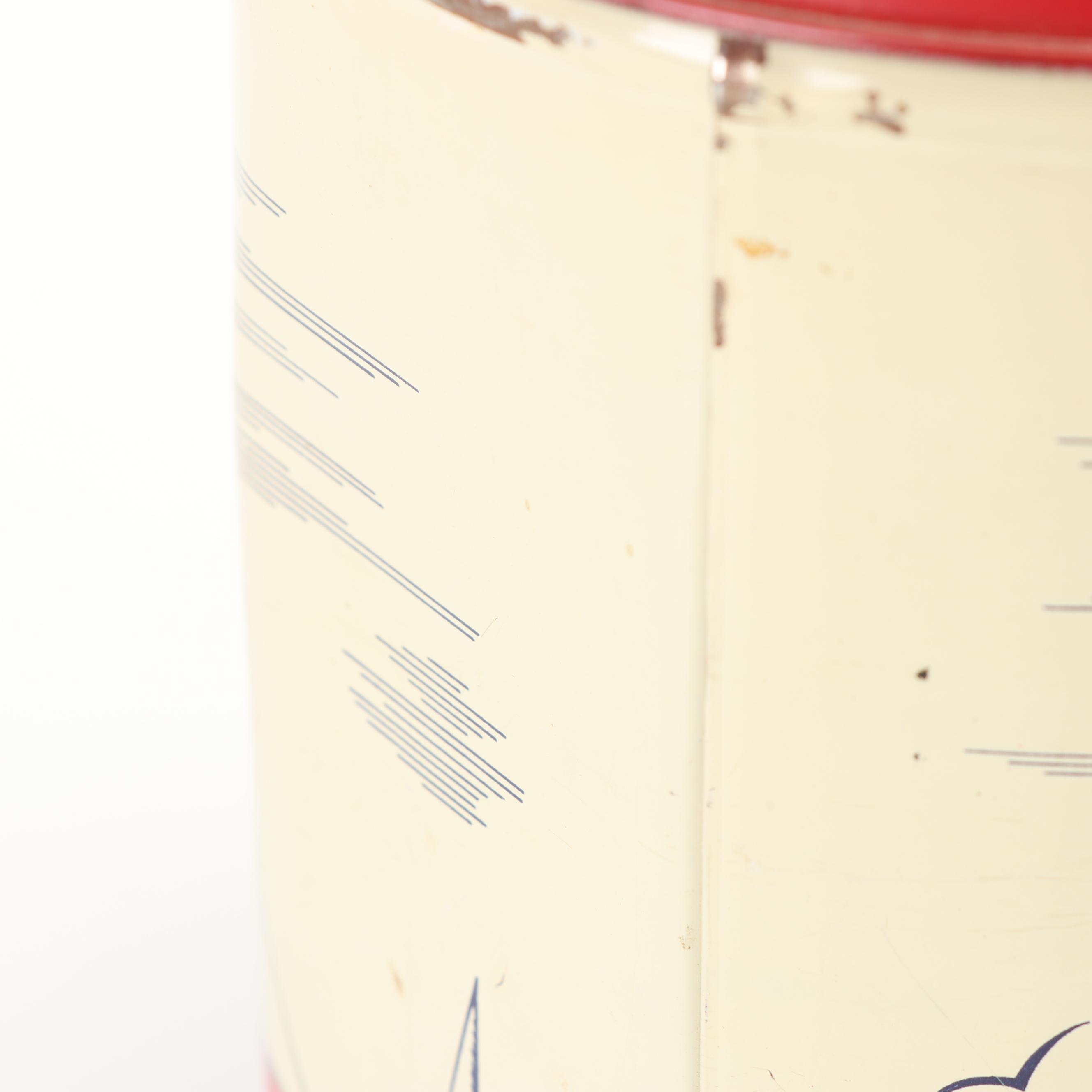 Metal Canisters with Sailboat Design