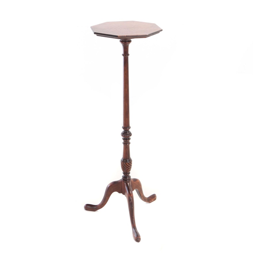 George III Style Mahogany and Mahogany-Stained Plant Stand, 20th Century