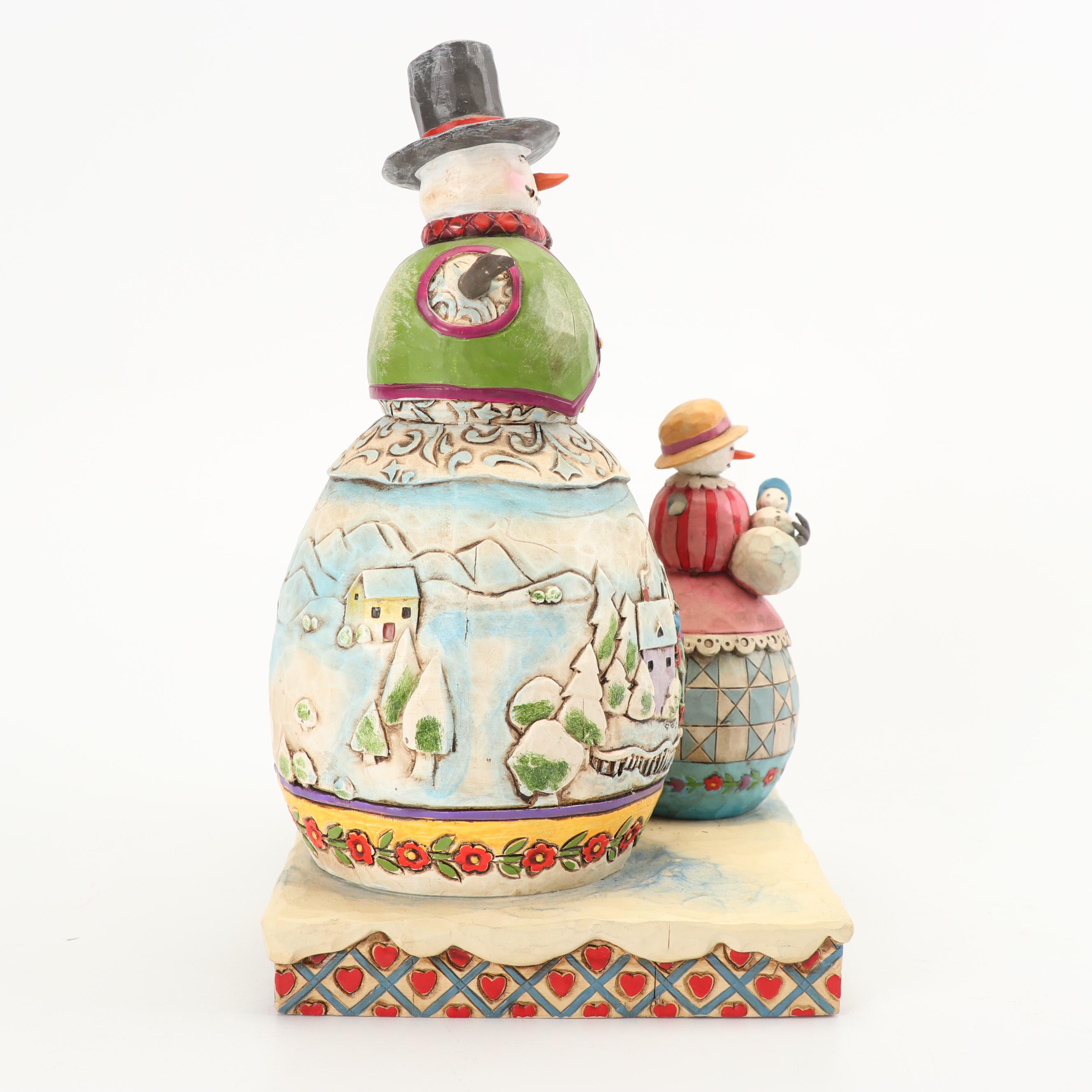 Jim Shore Heartwood Creek "Warm Hearts on Frosty Days" Snowman Family Figurine