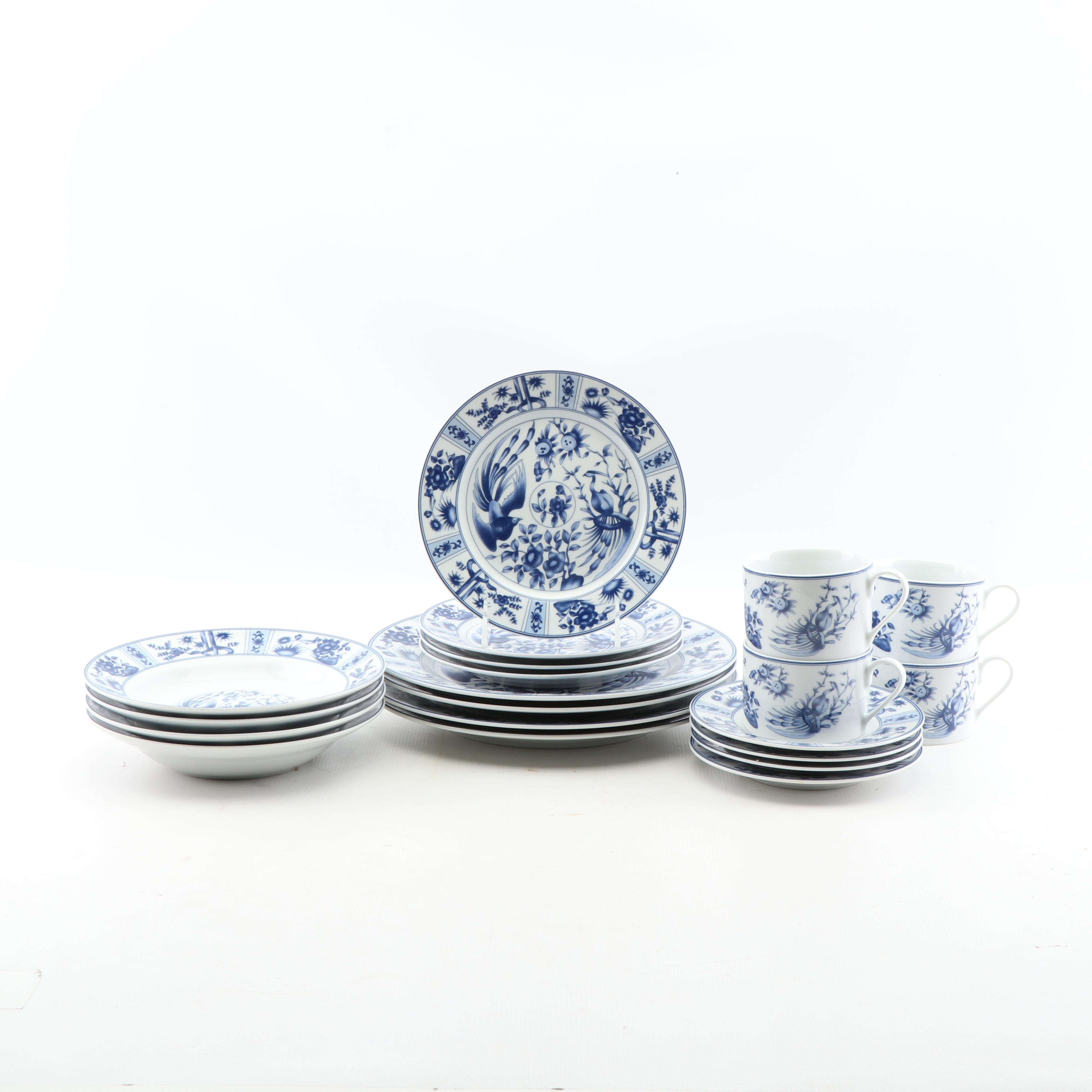 Blue Heron Porcelain Dinnerware Set