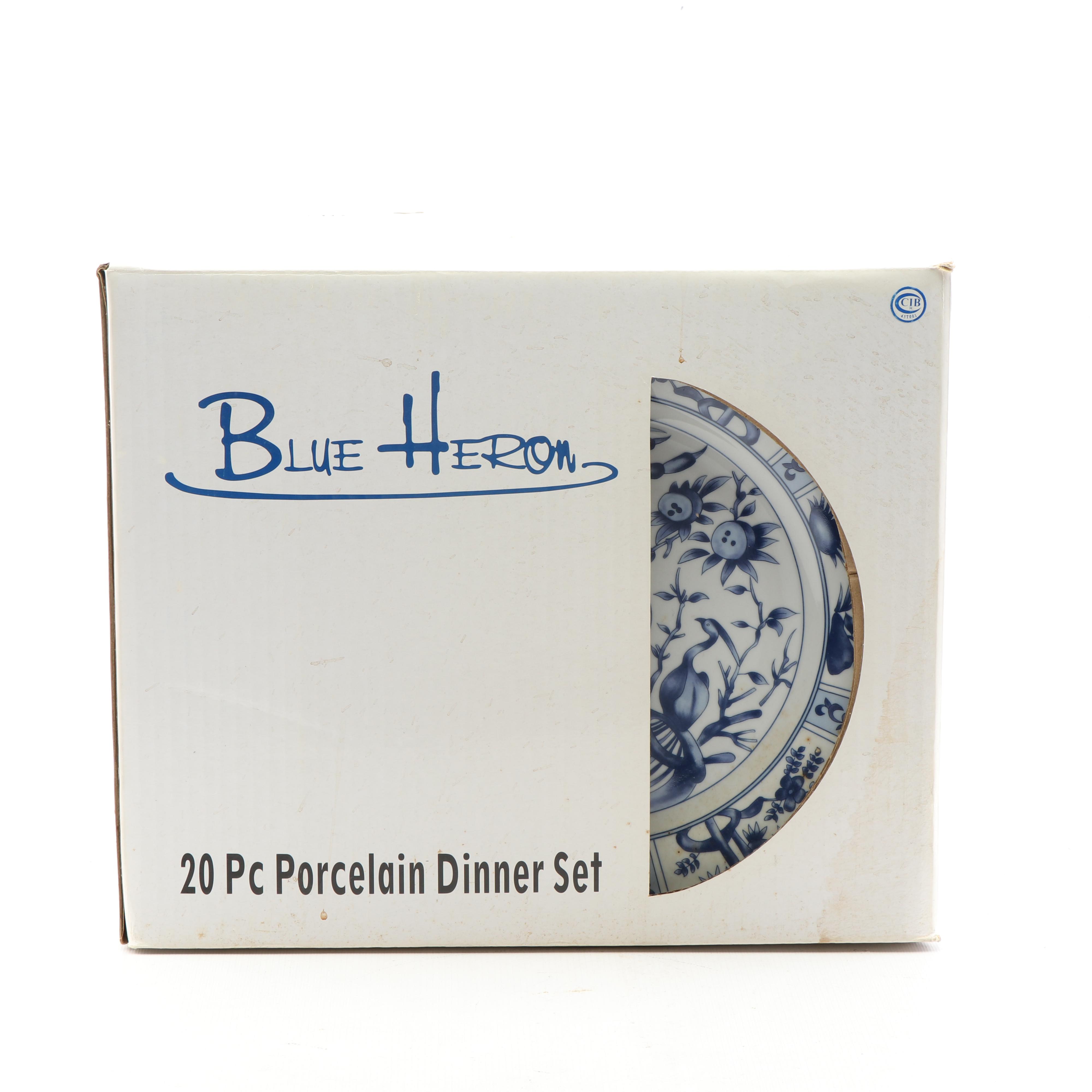 Blue Heron Porcelain Dinnerware Set