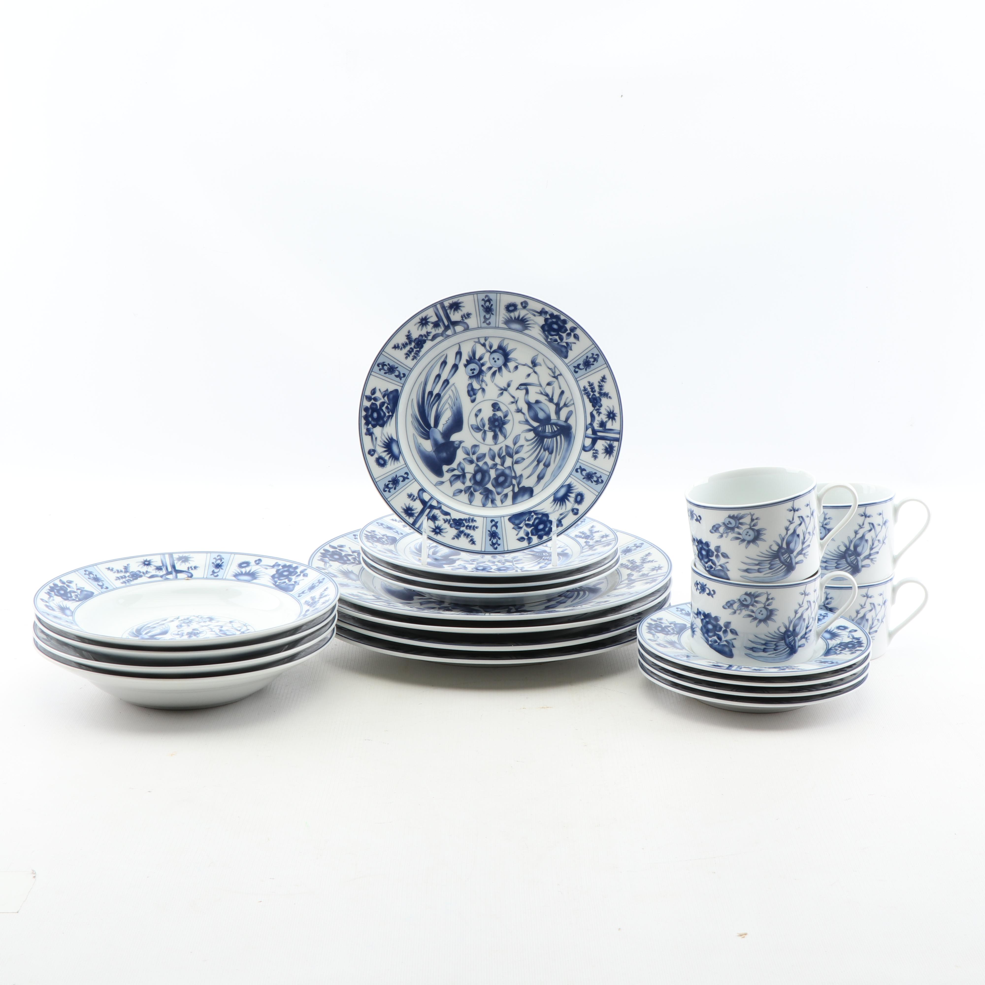 Blue Heron Porcelain Dinnerware Set