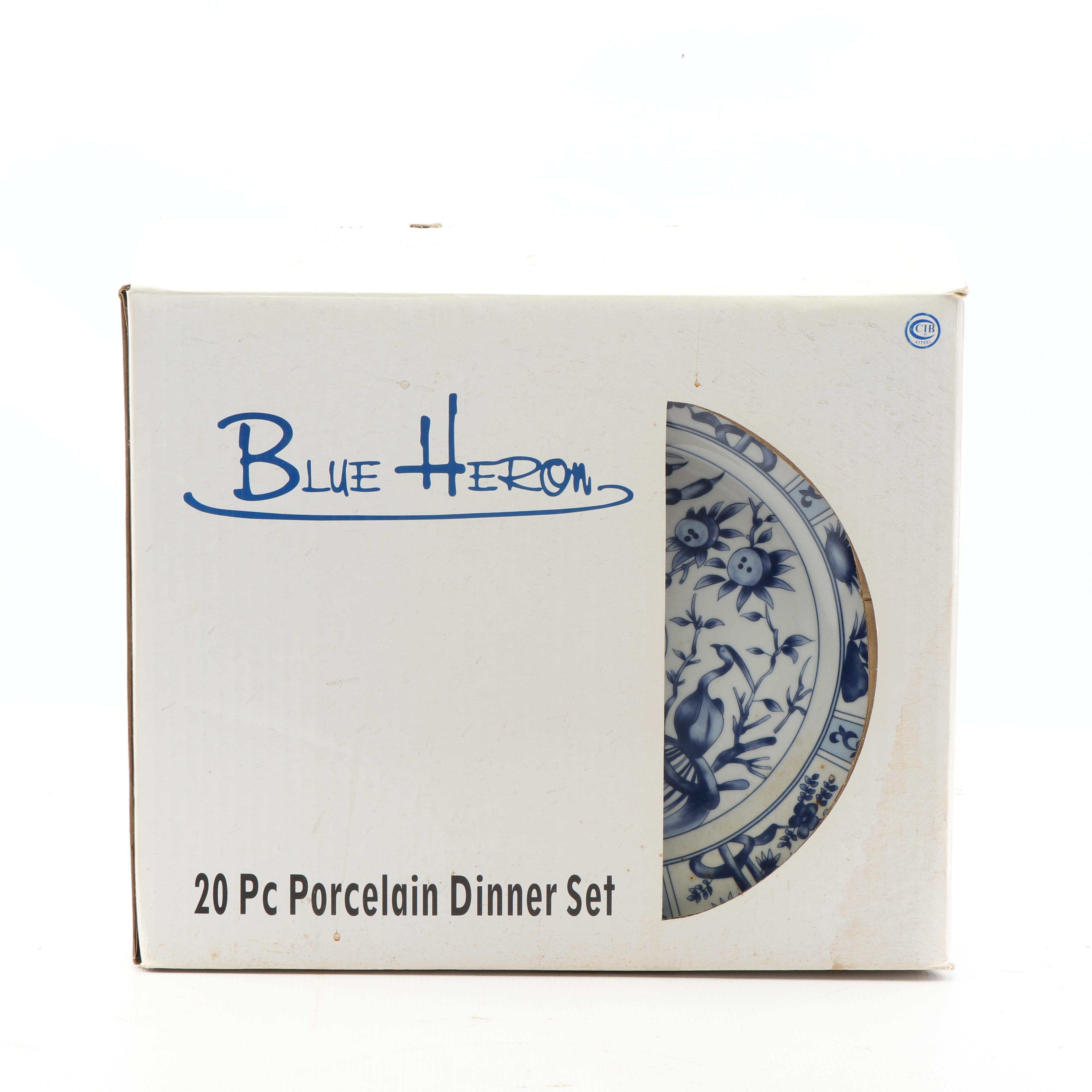 Blue Heron Porcelain Dinnerware Set