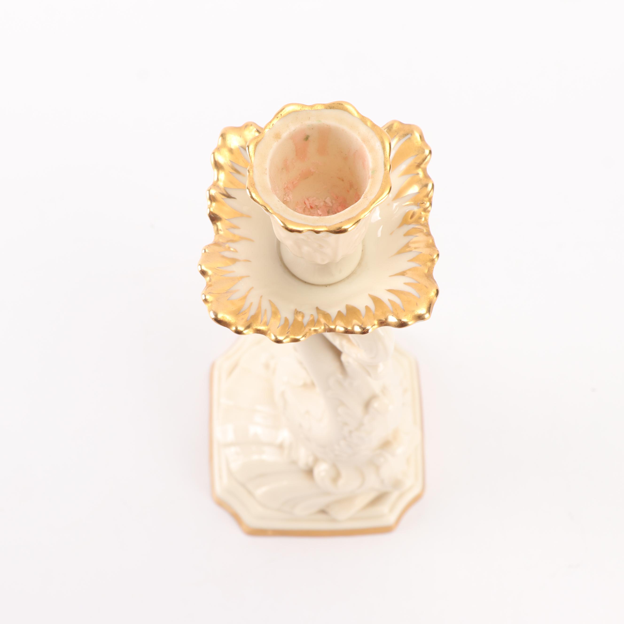 Lenox Hand-Decorated Bone China Centerpiece Bowl and Candlesticks