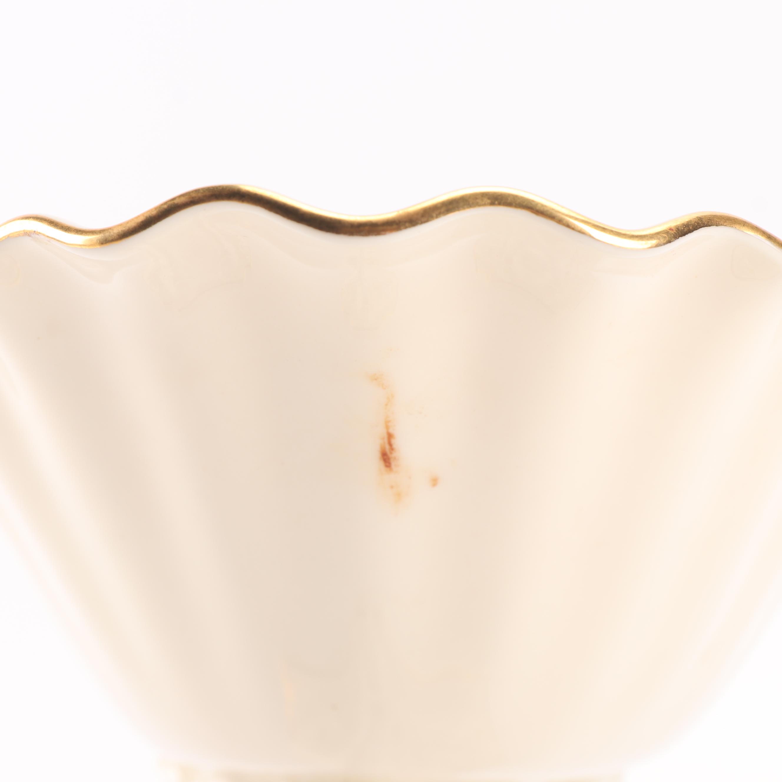 Lenox Hand-Decorated Bone China Centerpiece Bowl and Candlesticks