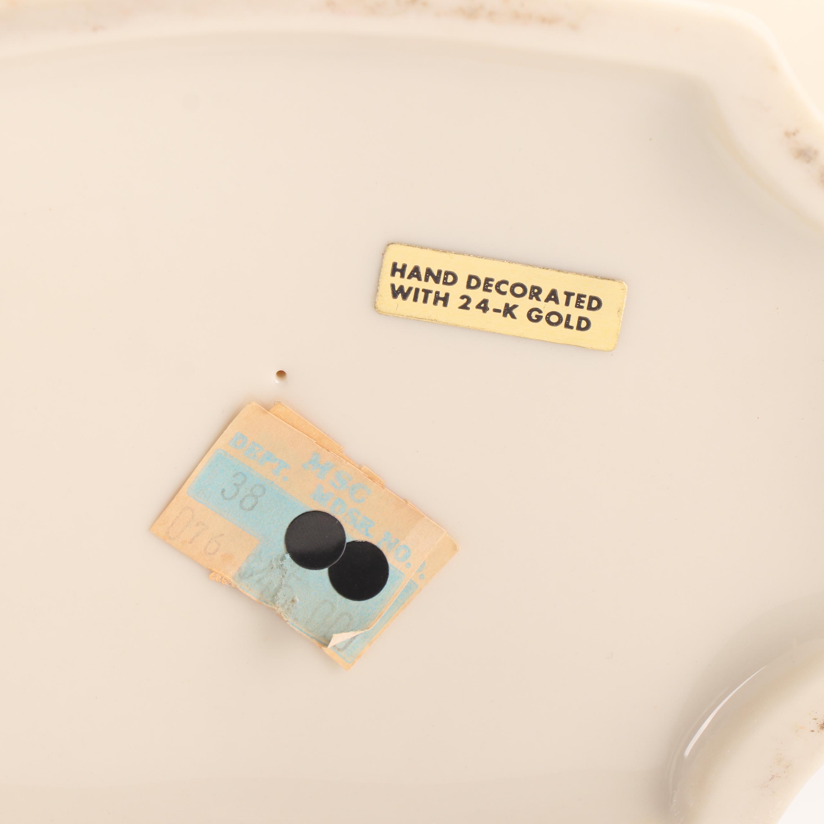 Lenox Hand-Decorated Bone China Centerpiece Bowl and Candlesticks