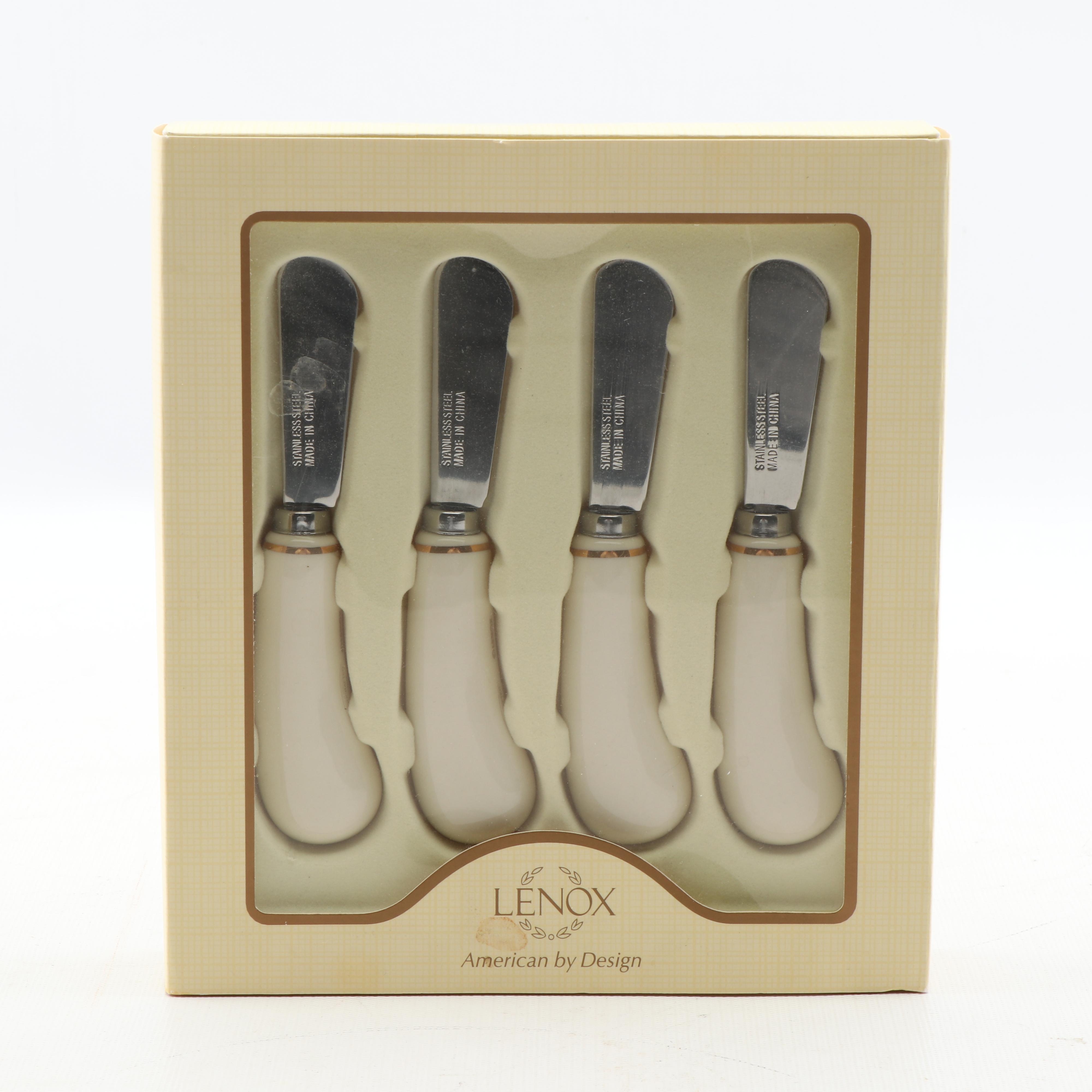 Lenox China "Eternal" Bone China Mugs, Bowls, Plates, and Butter Spreaders