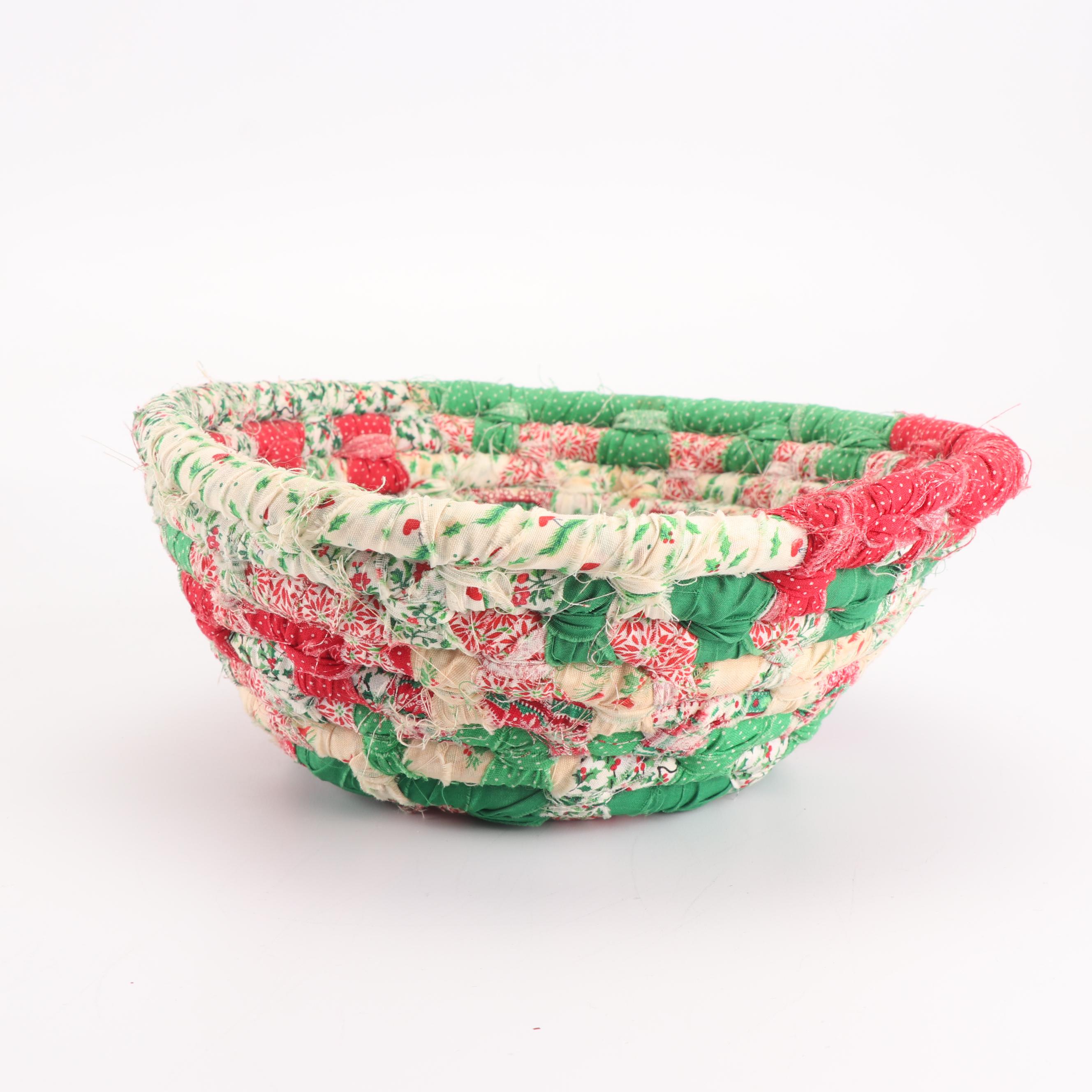 Glass Christmas Ornaments, Basket, and Putz Houses