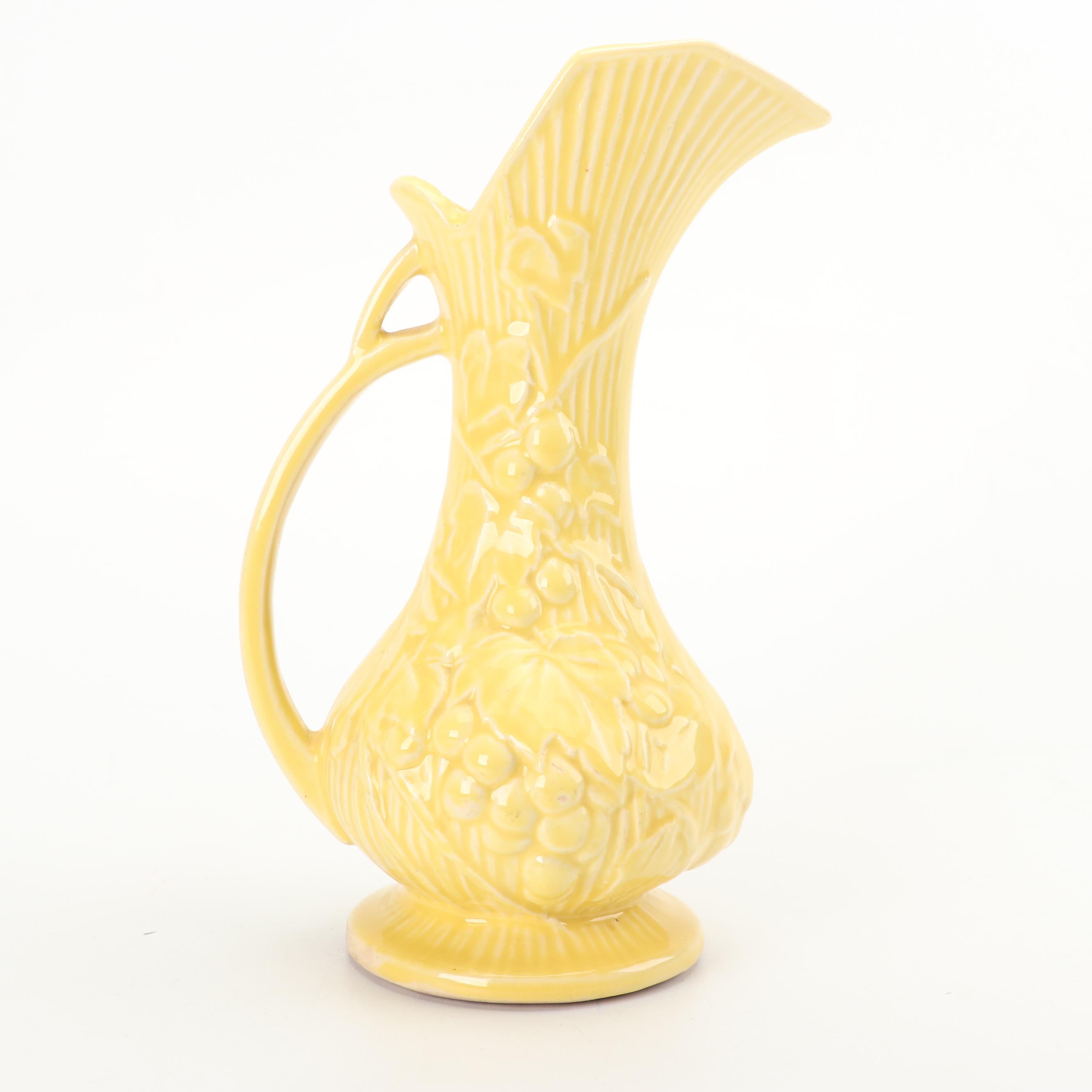 McCoy "Grapes and Leaves" Ceramic Ewer, circa 1940