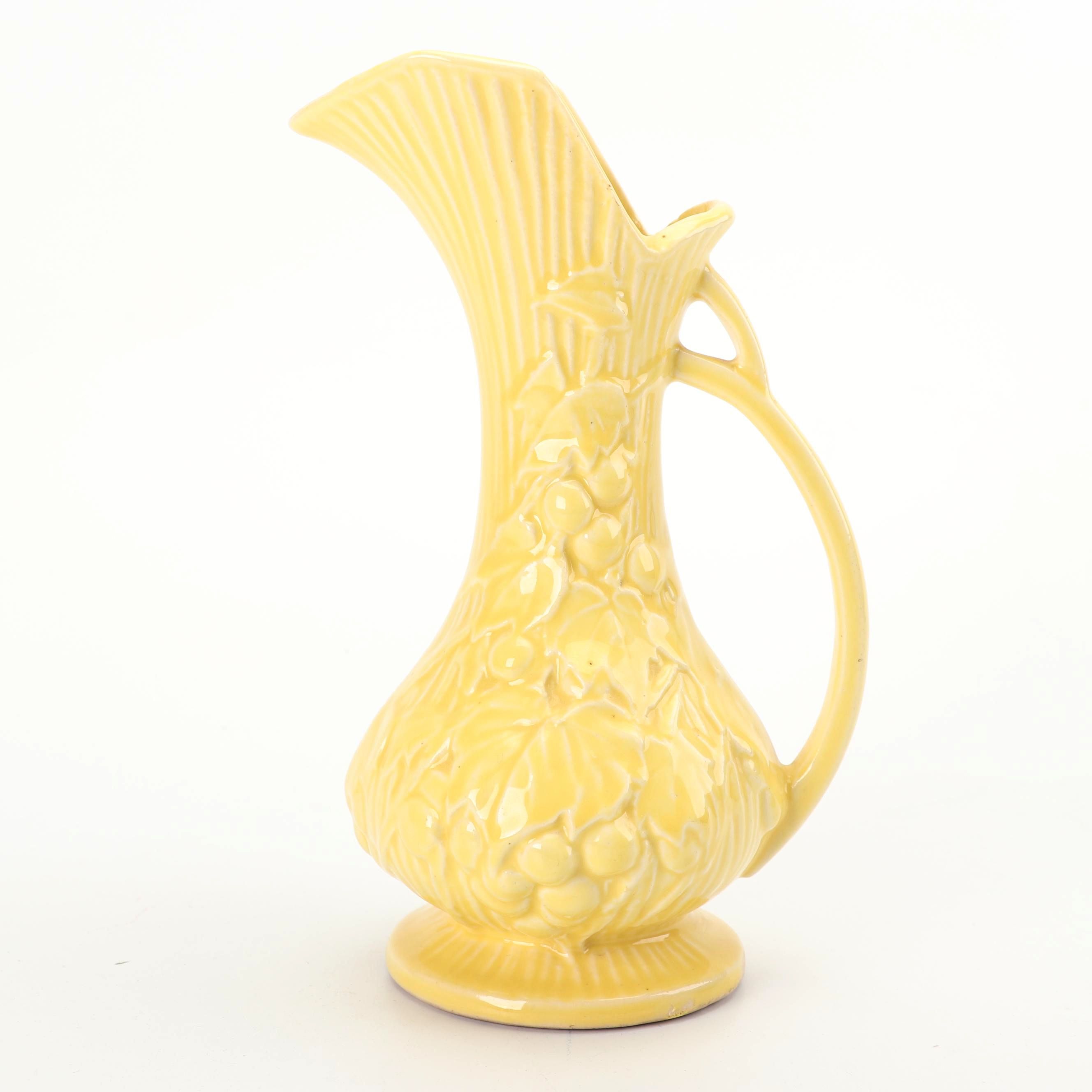 McCoy "Grapes and Leaves" Ceramic Ewer, circa 1940