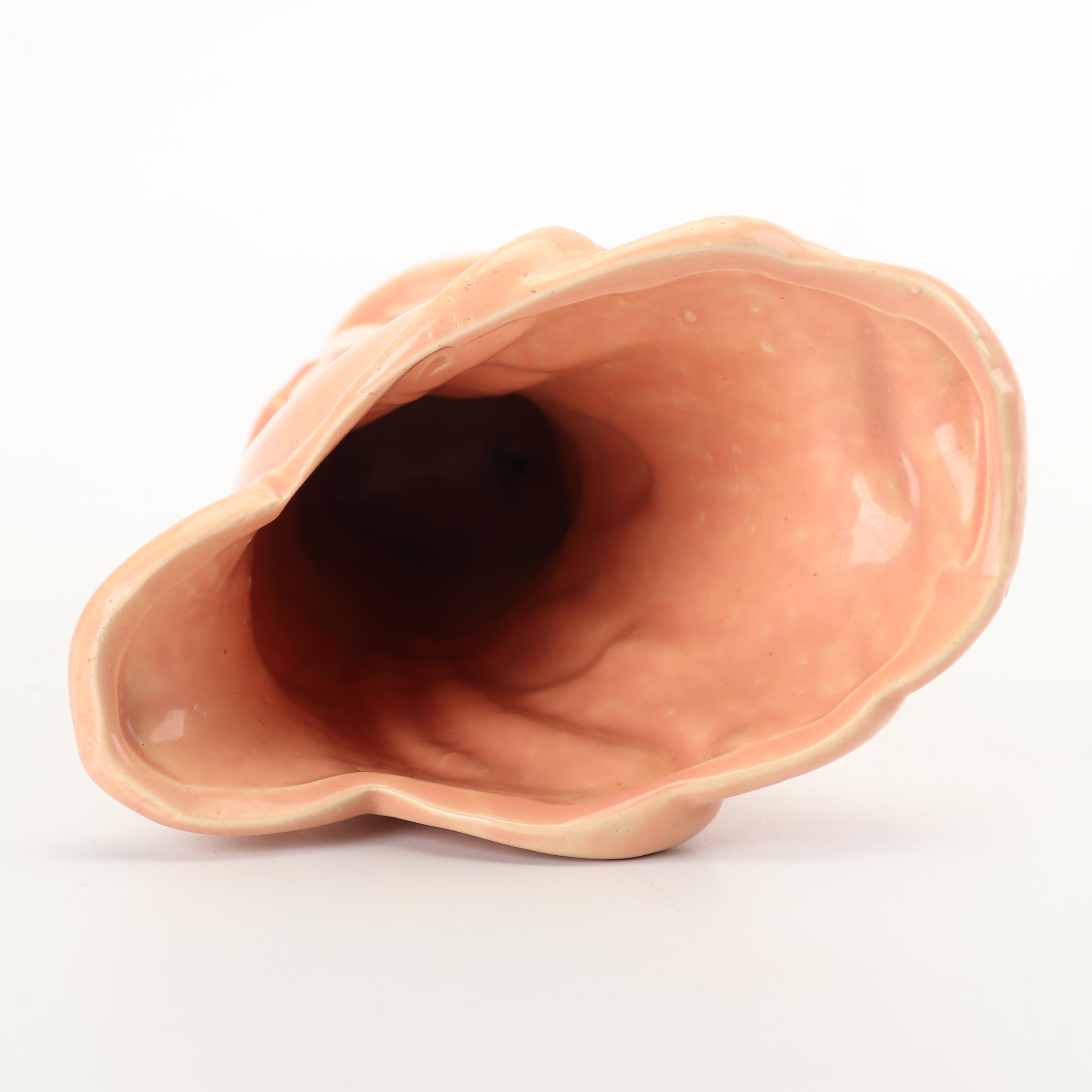 McCoy Pottery Pink Swan Vase, Mid 20th Century