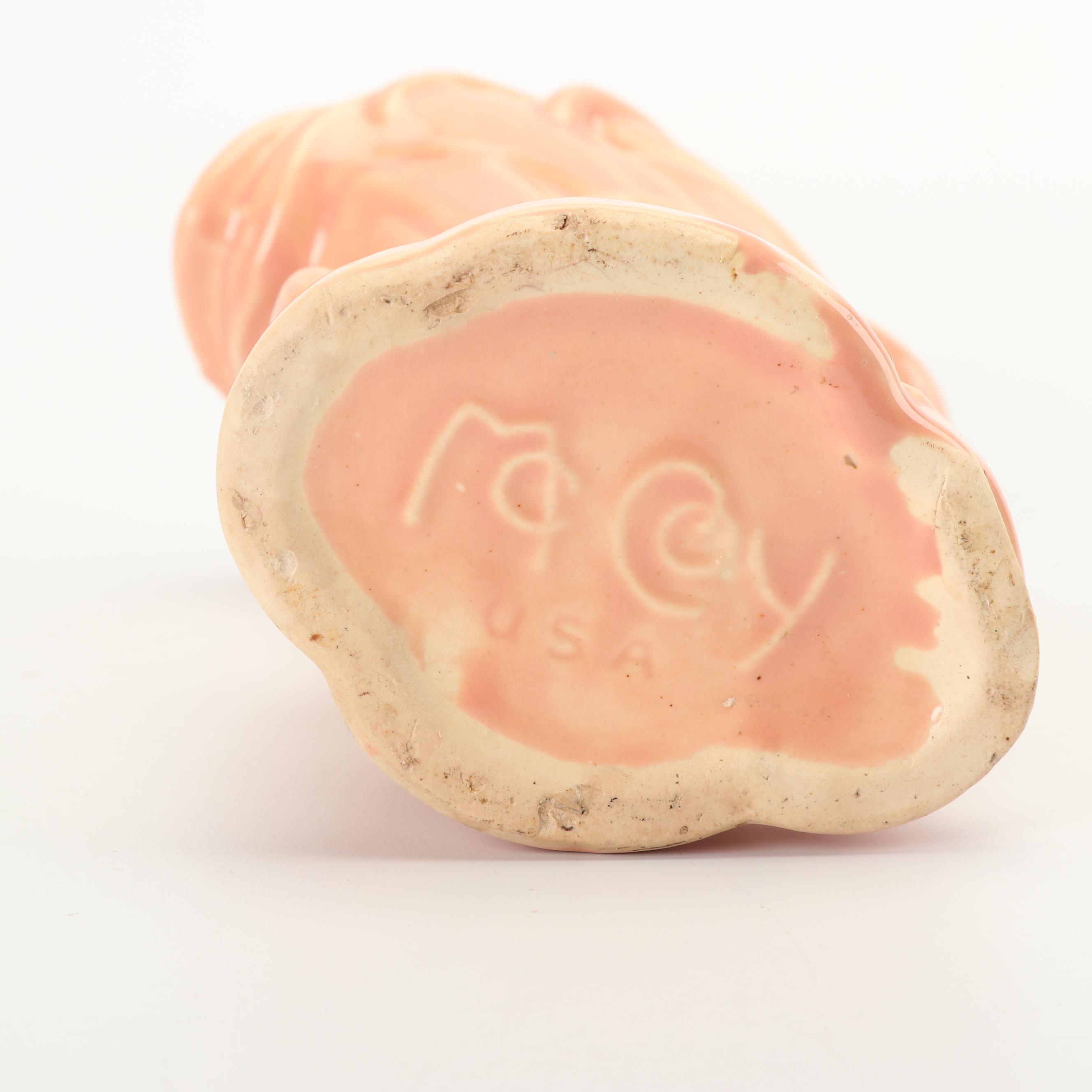 McCoy Pottery Pink Swan Vase, Mid 20th Century