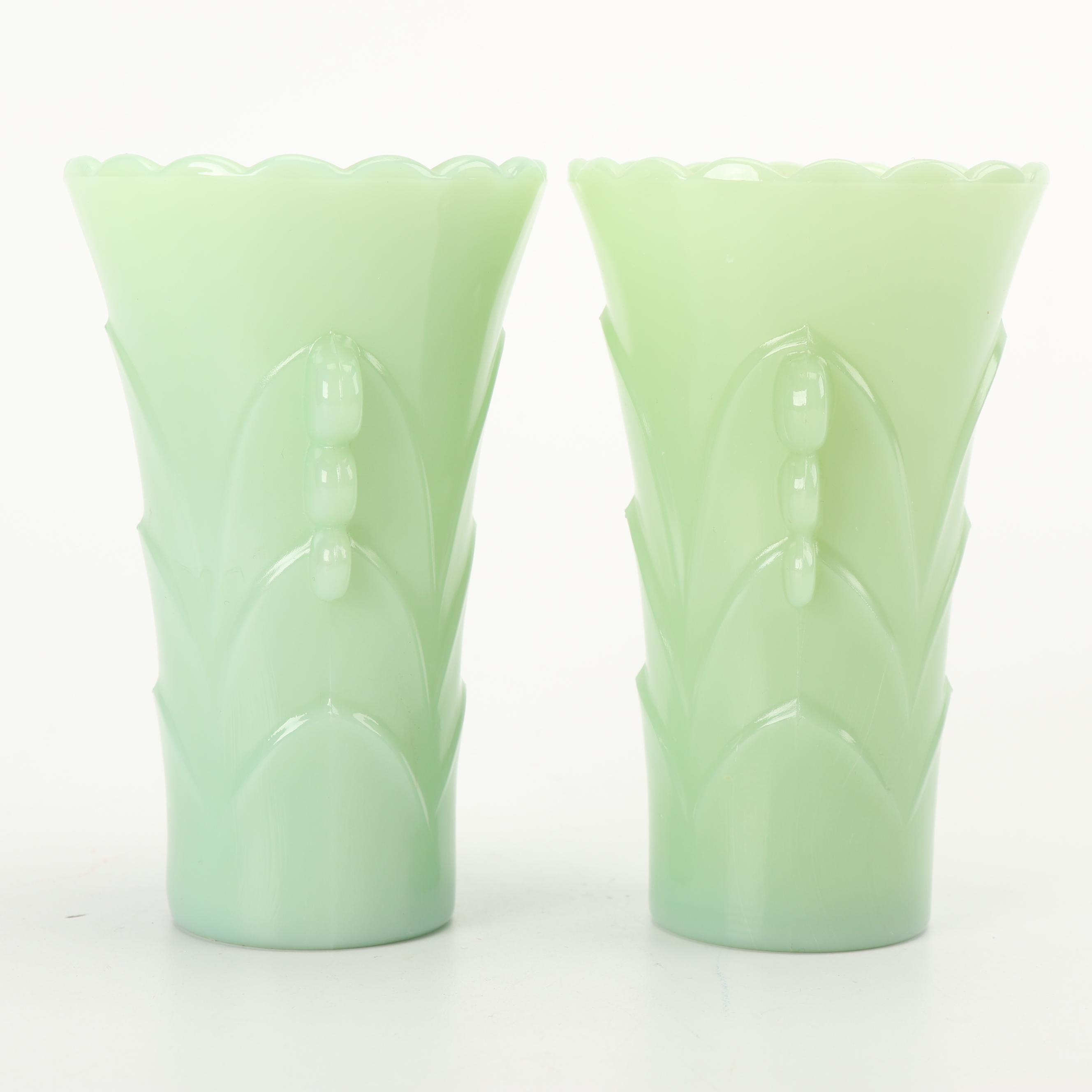 Jadeite Milk Glass Vases