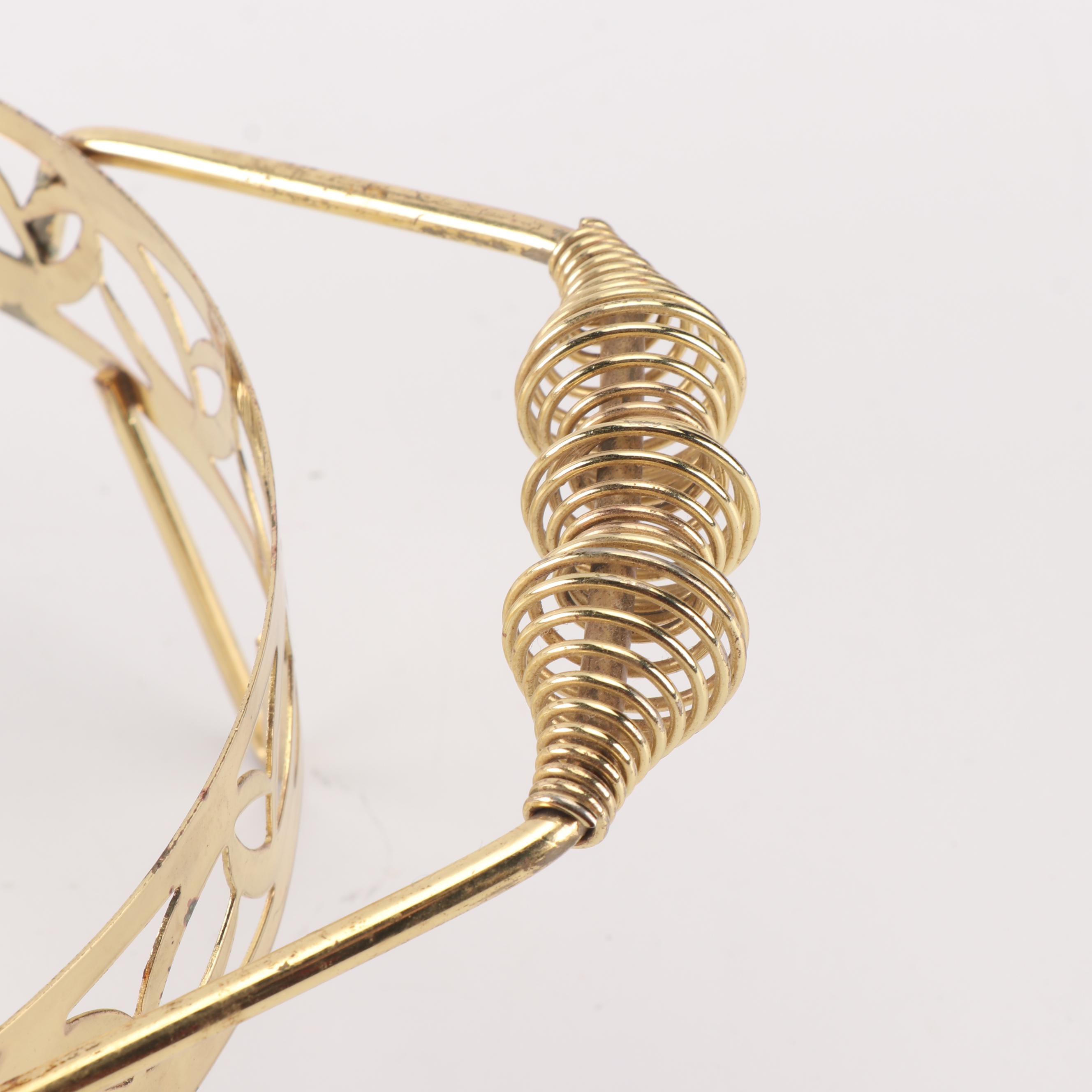 Pink Bauer Covered Casserole Dish with Brass Stand, Mid-Century