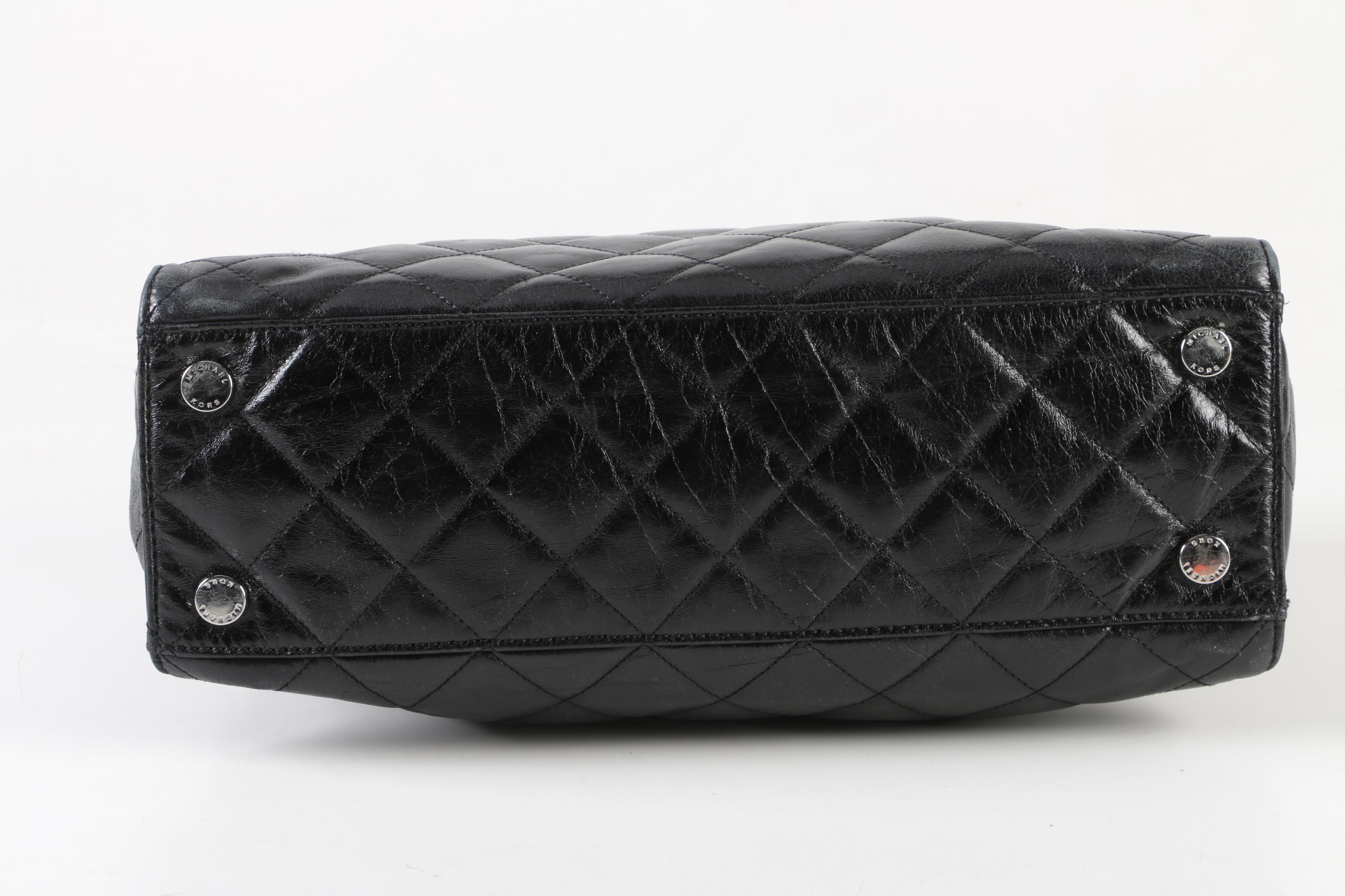 MICHAEL Michael Kors Black Quilted Leather Shoulder Bag