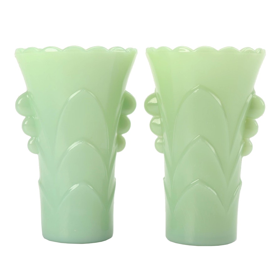 Jadeite Milk Glass Vases