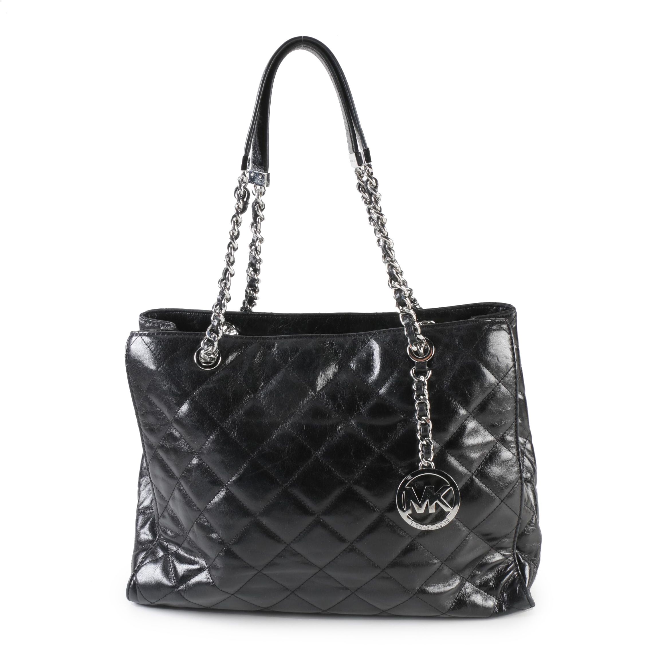 MICHAEL Michael Kors Black Quilted Leather Shoulder Bag