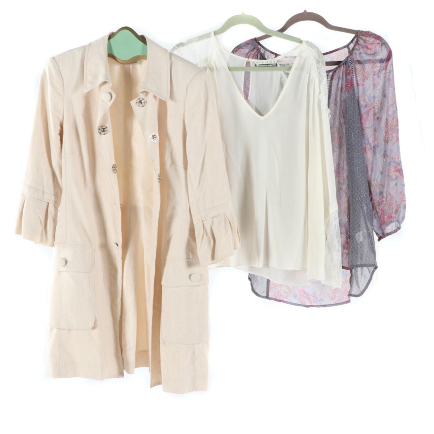 Women's Alice + Olivia and Cynthia Rowley Tops and Lightweight Jacket