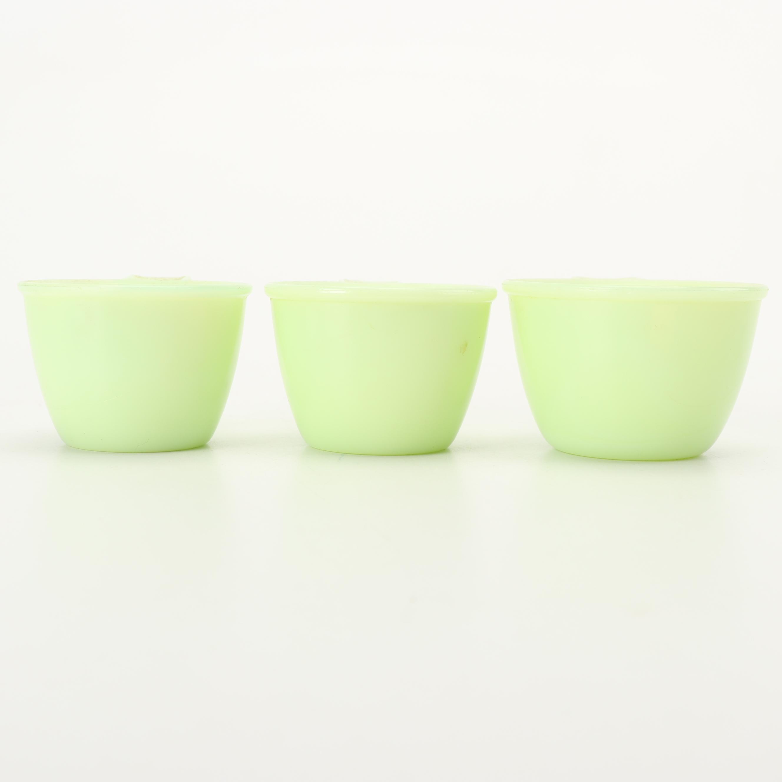 Jeannette Jadeite Glass Measuring Cups, Mid-Century