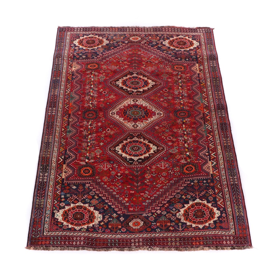Hand-Knotted Persian Ardabil Wool Room Sized Rug