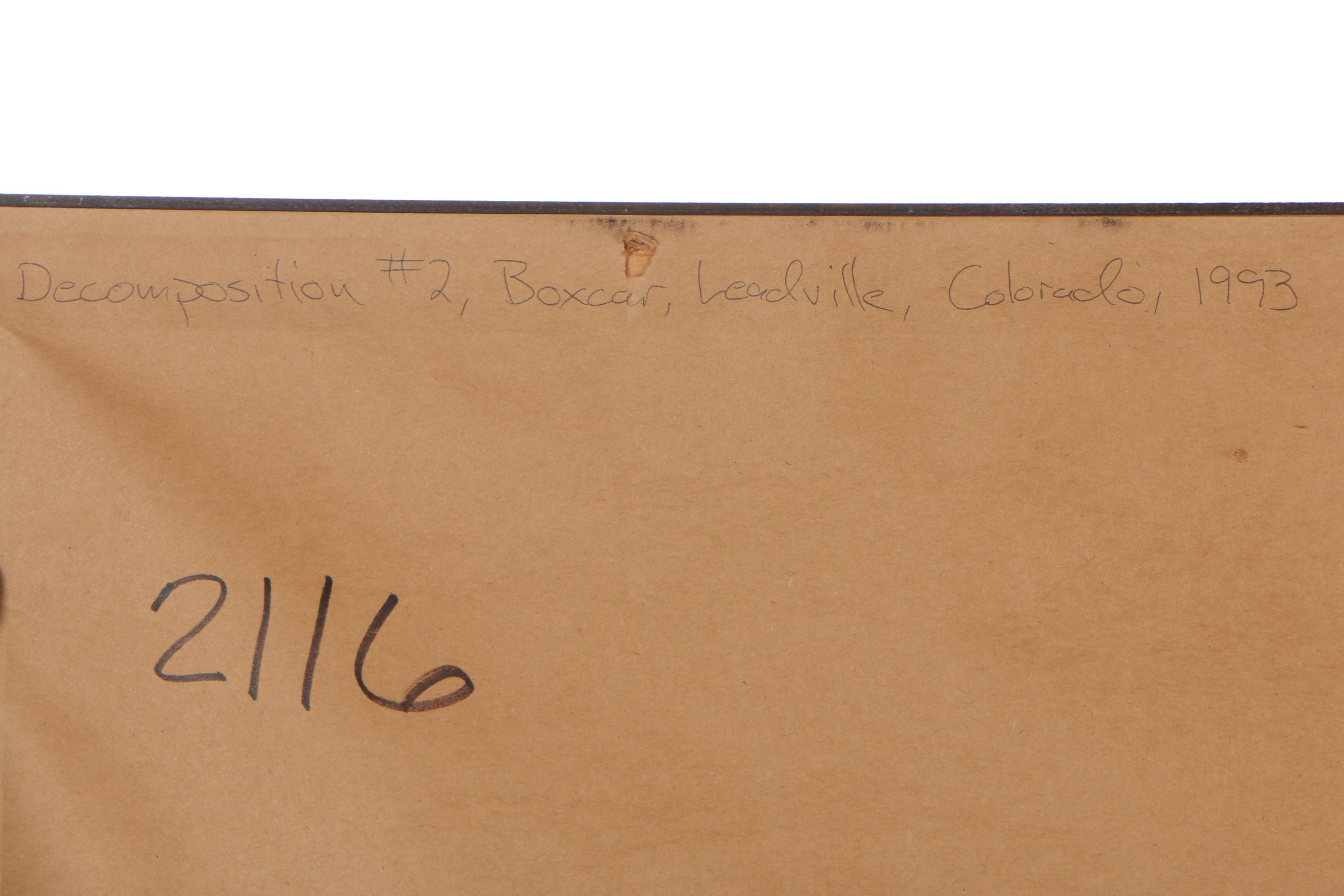 John Huggins 1993 Cibachrome Photograph "Decomposition #2: Boxcar"