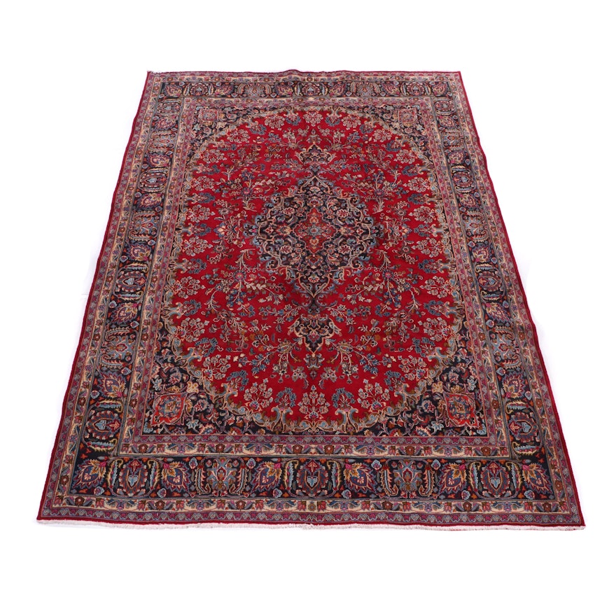 Hand-Knotted Indo-Persian Isfahan Wool Room Sized Rug