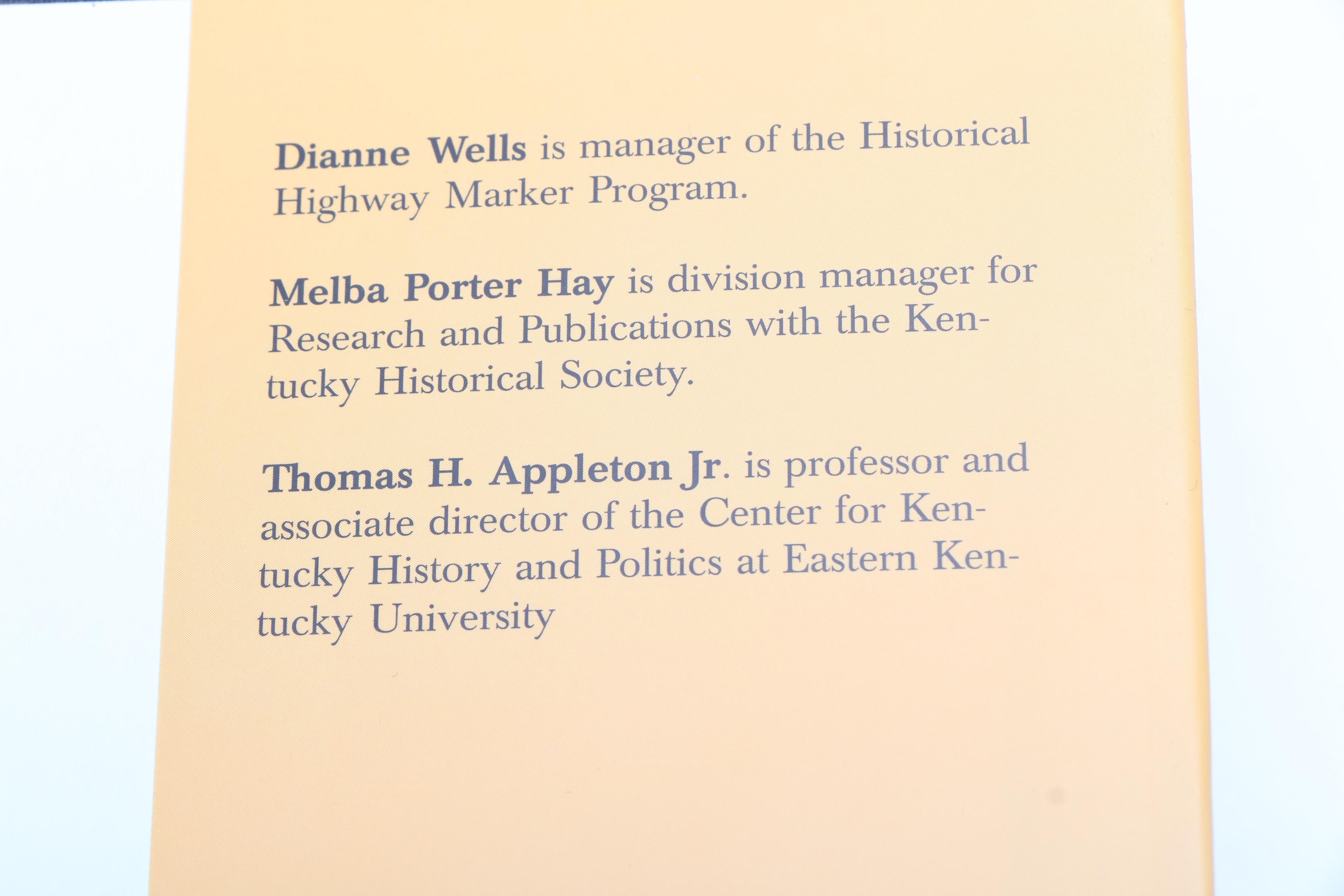 "Roadside History: A Guide to Kentucky Highway Markers" Signed First Edition