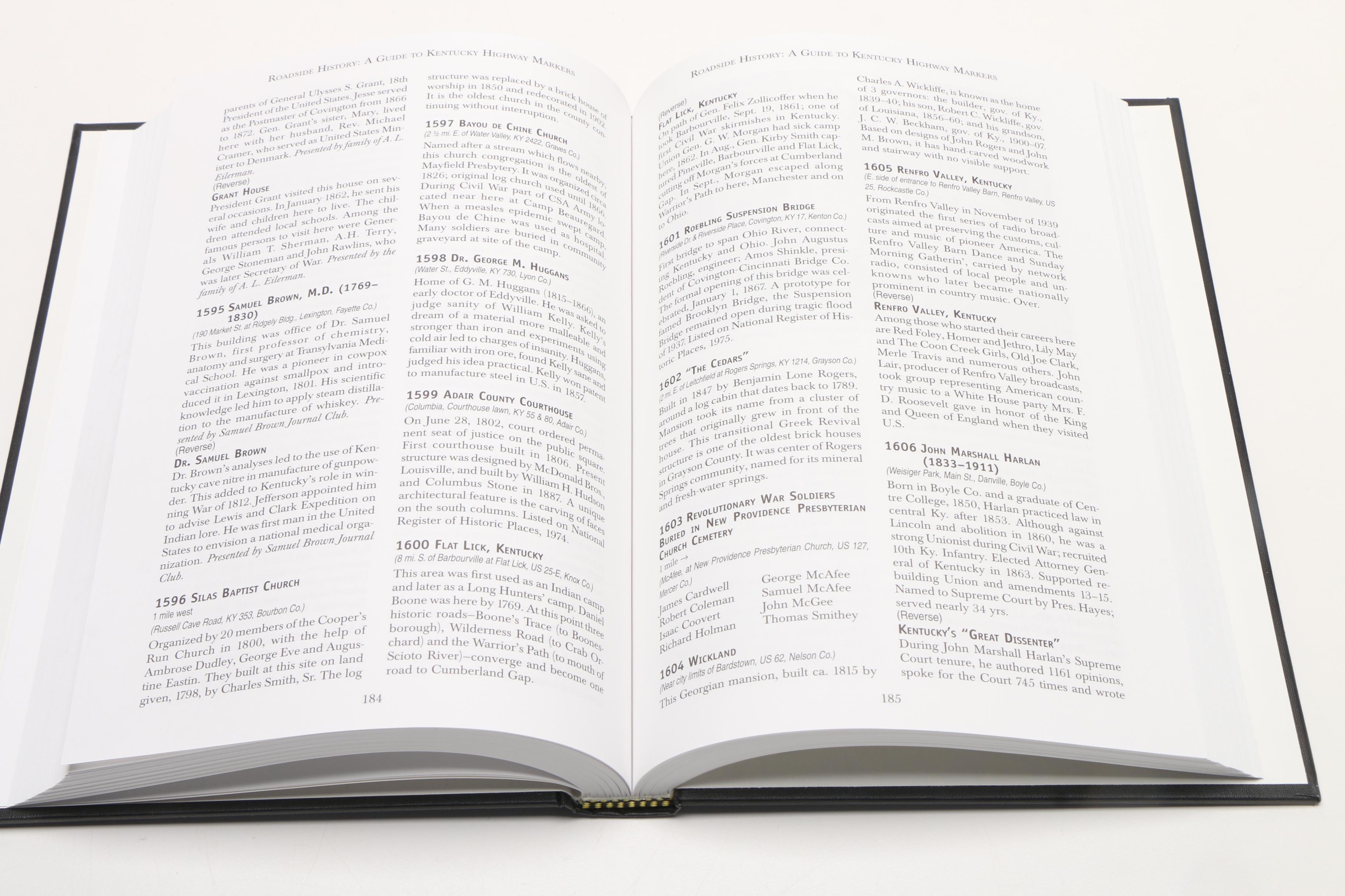 "Roadside History: A Guide to Kentucky Highway Markers" Signed First Edition