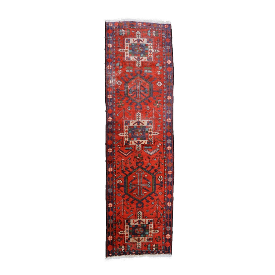 Hand-Knotted Persian Lamberan Wool Carpet Runner