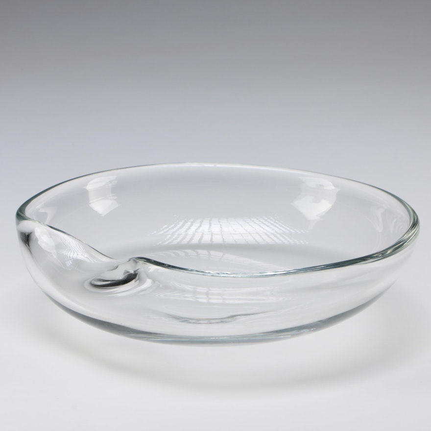Elsa Peretti for Tiffany & Co. Art Glass "Thumbprint" Bowl