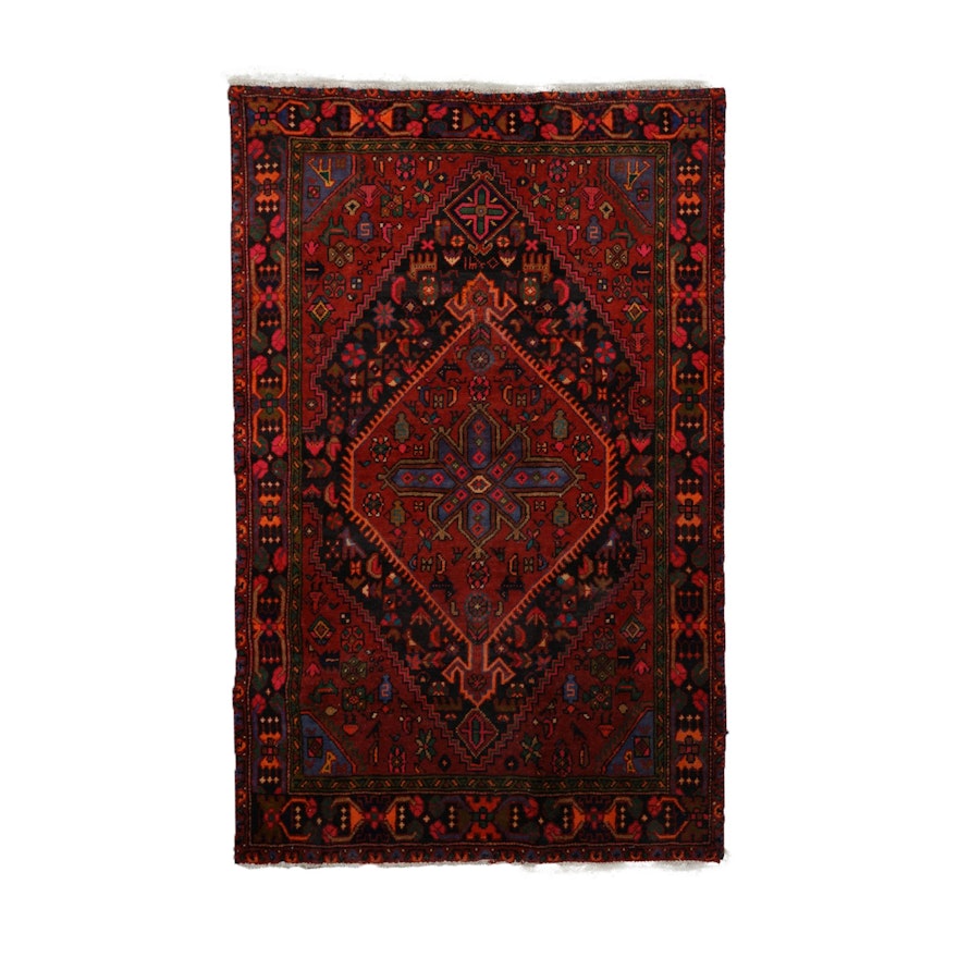 Hand-Knotted Persian Luri Pictorial Wool Rug