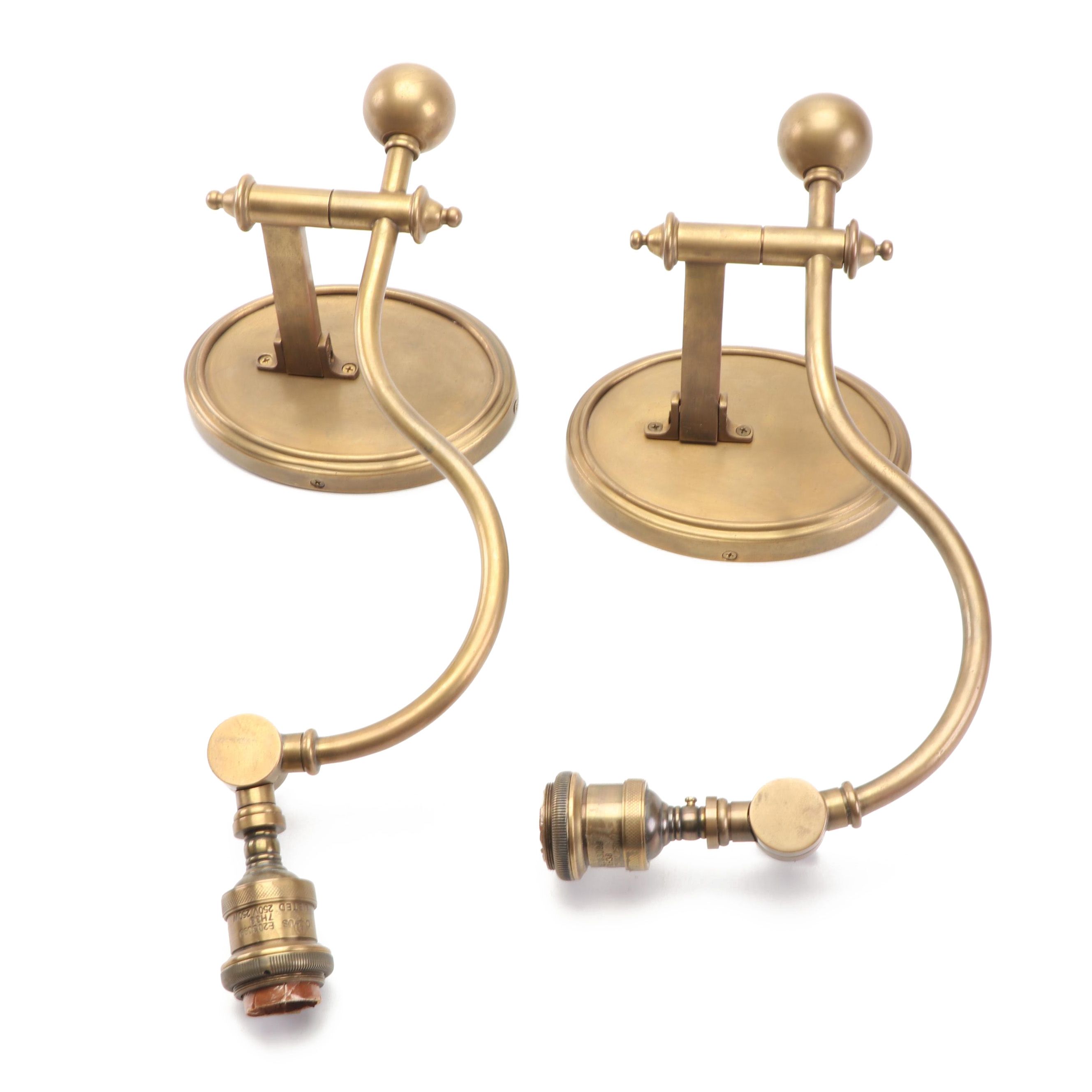 Decorative Crafts Metal Oval Back Swing Arm Wall Sconces