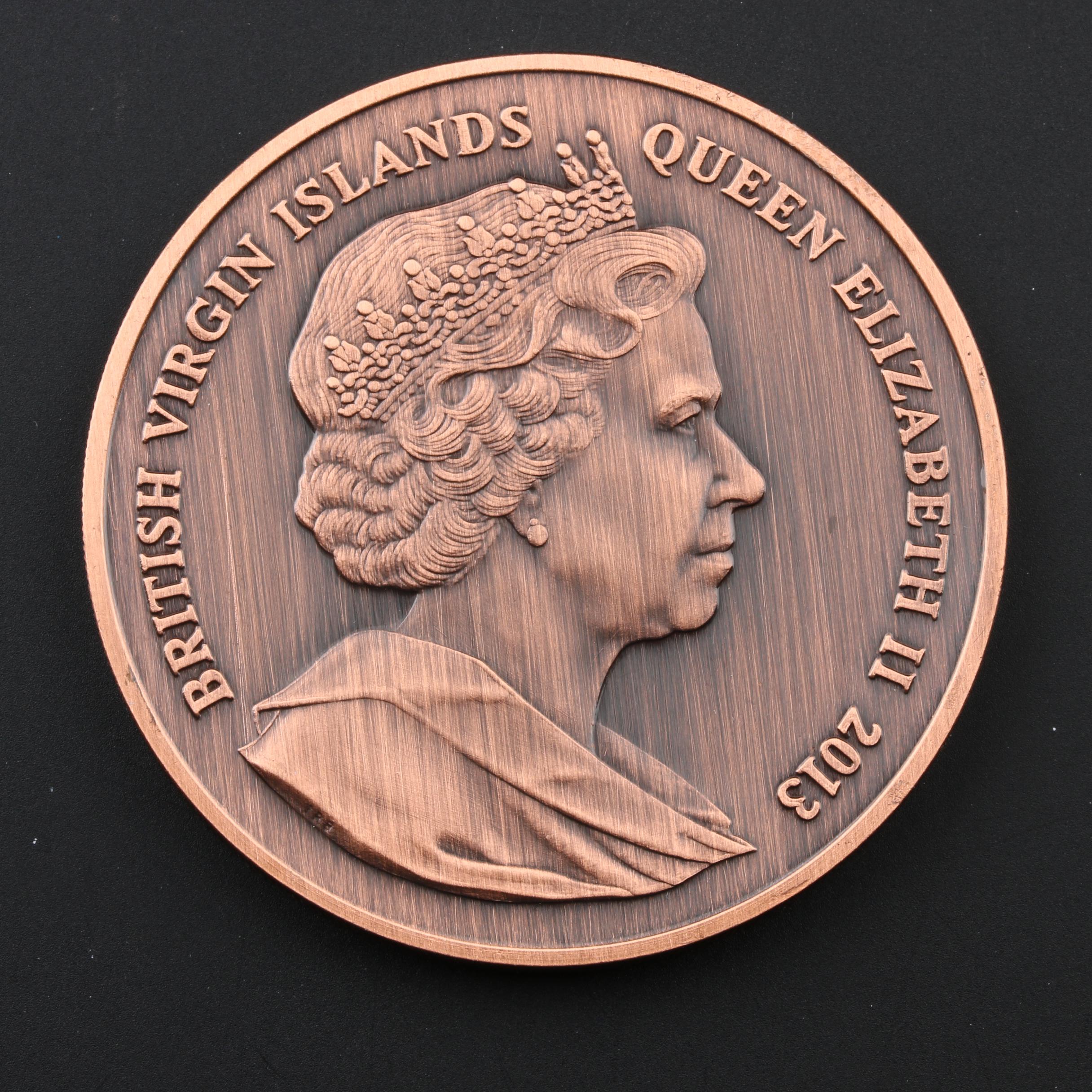 2013 British Virgin Islands Baron De Coubertin Commemorative Coin Set